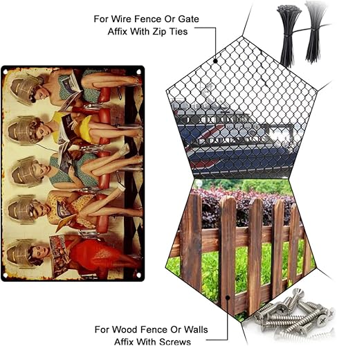 Miniatura 5 de SUPERDANT Letreros de metal para peluquería, letrero retro para salón de belleza, póster de pared, letrero de estaño, arte de pared, placa