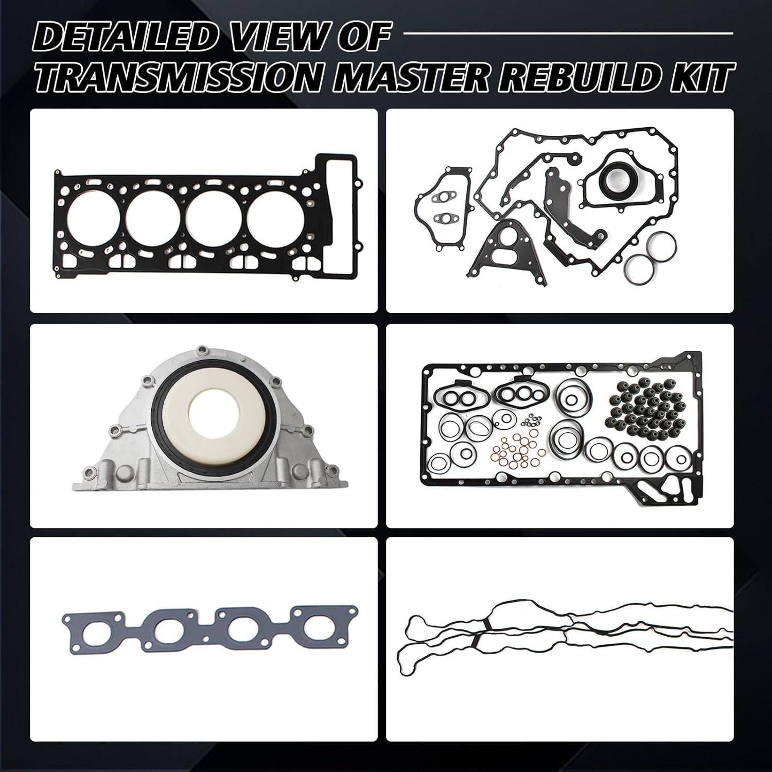 11147583221 11127567765 Rebuilding Overhaul Seals Gasket Kit Fits for F01 F02 F07 F10 F11 E70 E71 550i 750i X5 X6 50i N63B40A N63B44A N63B44B (4395cc) V8 Twin Trubo