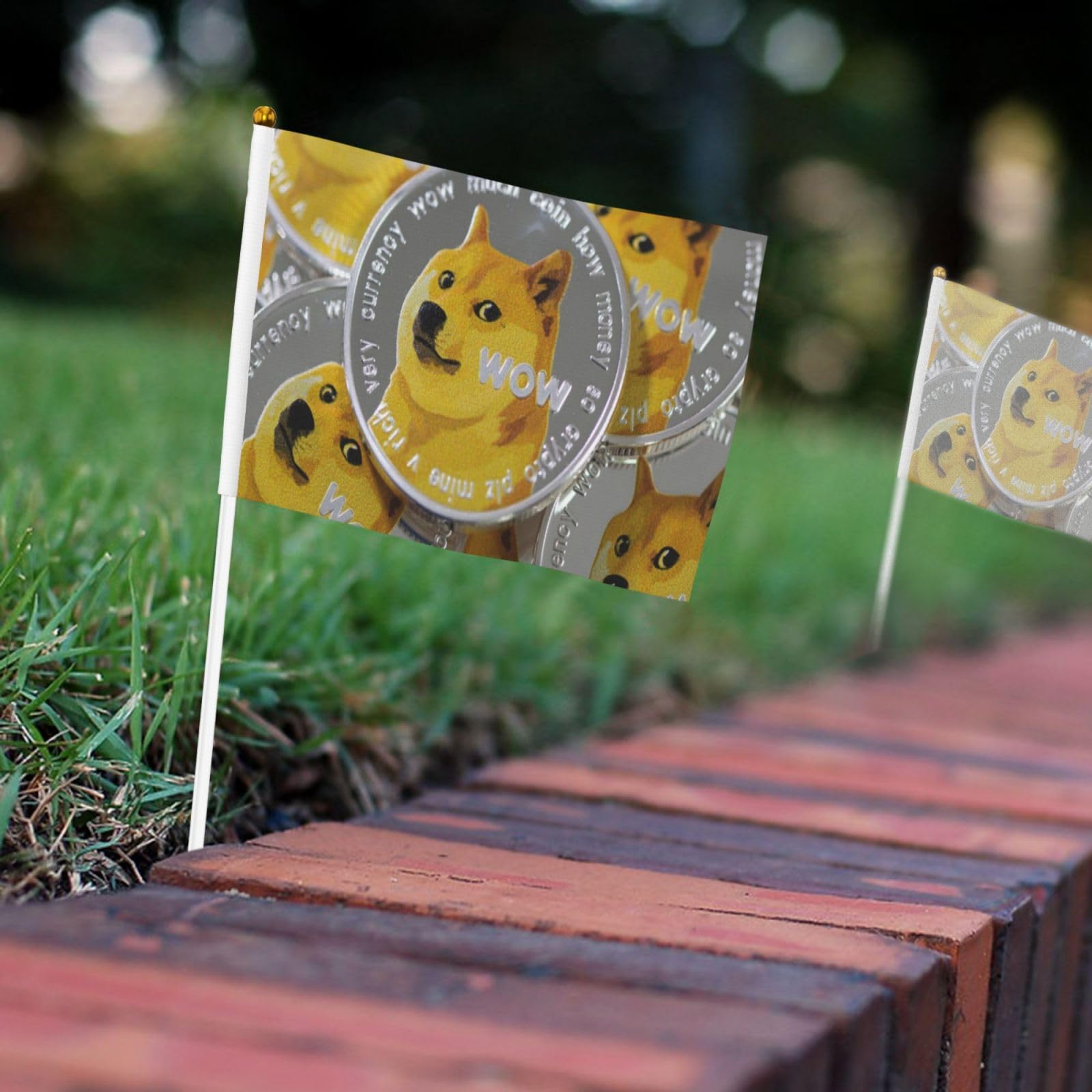 Amazon.com : 6-Pack Dog-Dogecoin-Shiba-Inu Double-Print Hand Waving Flag,  5.5x8.2in Mini Handheld Flag For Events And Celebrations : Patio, Lawn &  Garden