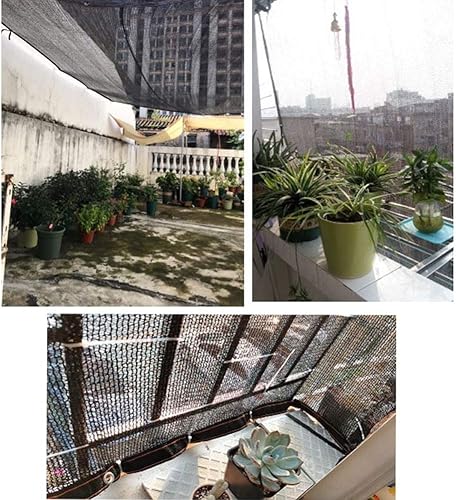 Miniatura 5 de winemana Paño de sombra 40% negro, lona de malla duradera de 10 x 12 pies con ojales, red resistente para sombra solar, anticongelante para pérgola,