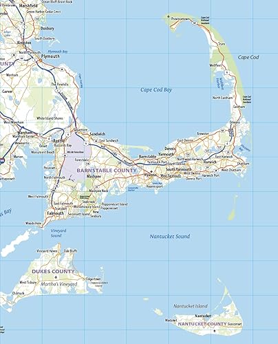 Miniatura 6 de Mapa de pared laminado de Massachusetts (36 pulgadas de ancho x 23 pulgadas de alto)