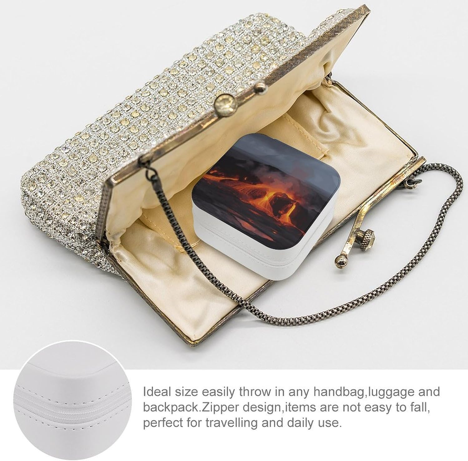 Kilauea Volcano Travel Jewelry Case Small Jewelry Organizer image 3