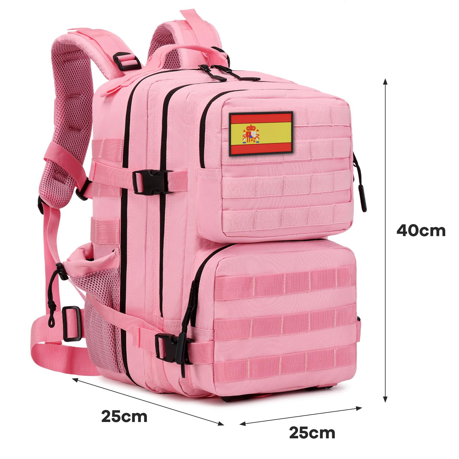 Delgeo Sac à Dos Tactique Militaire,25L Grande Capacité Sac à Dos, Pliable Imperméable Sac à dos Survie, Alpinisme, Randonnée, Trekking, Camping, Aventure ou Voyage