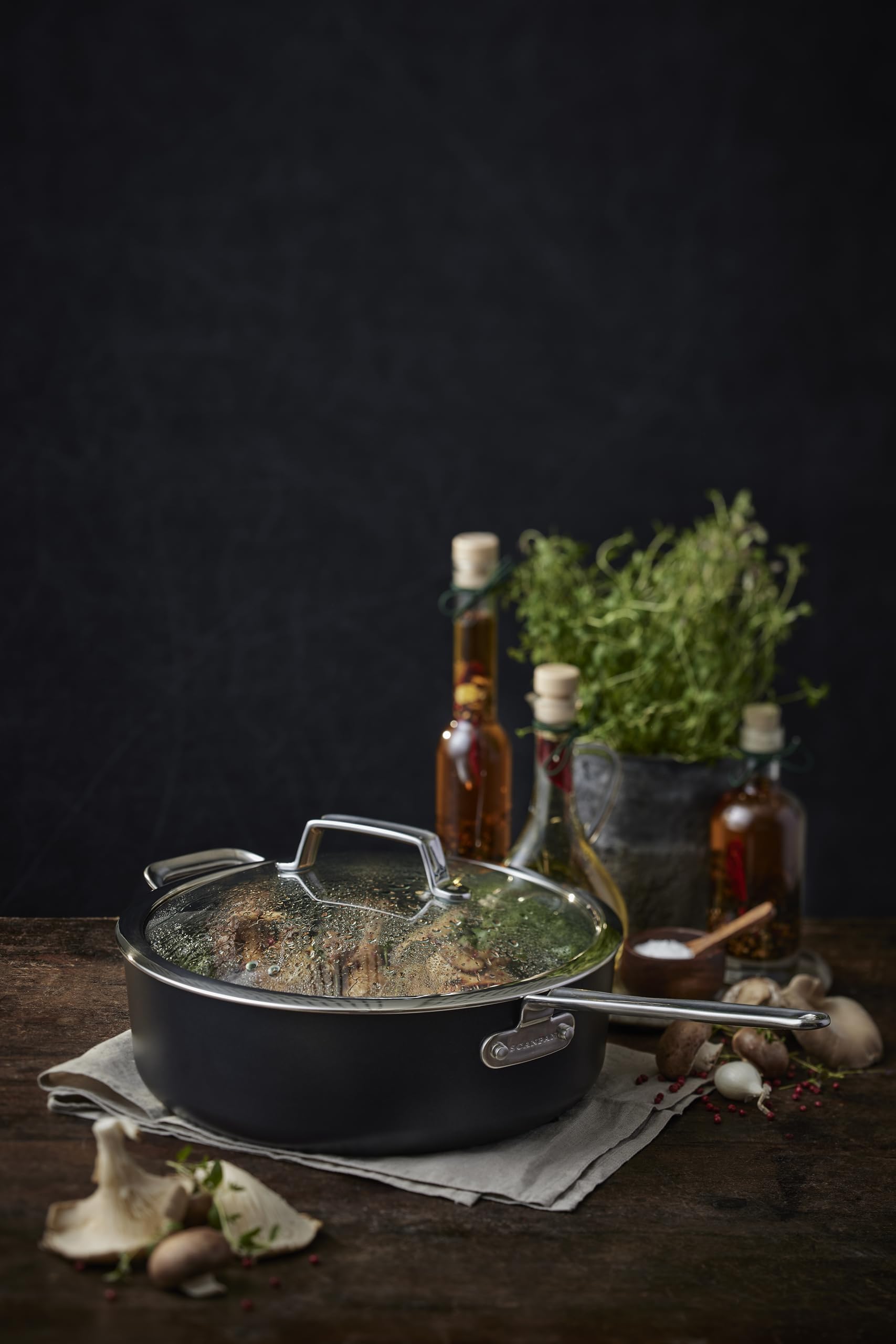 スキャンパンフライパン 2個セット ガラス蓋付き