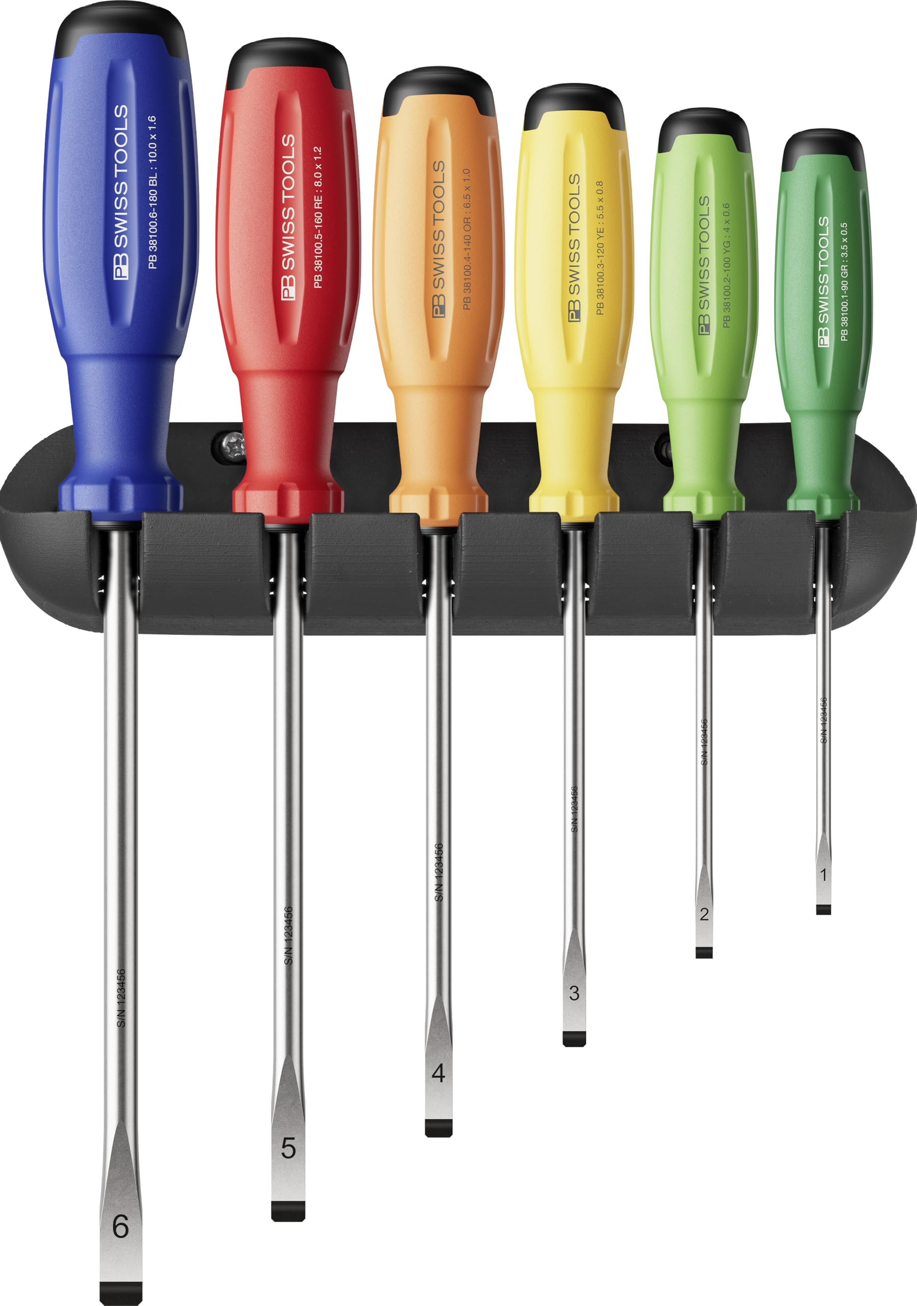 PB Swiss Tools SwissGrip Evo Schlitz Schraubenzieher Set, 38240.H RB CBB