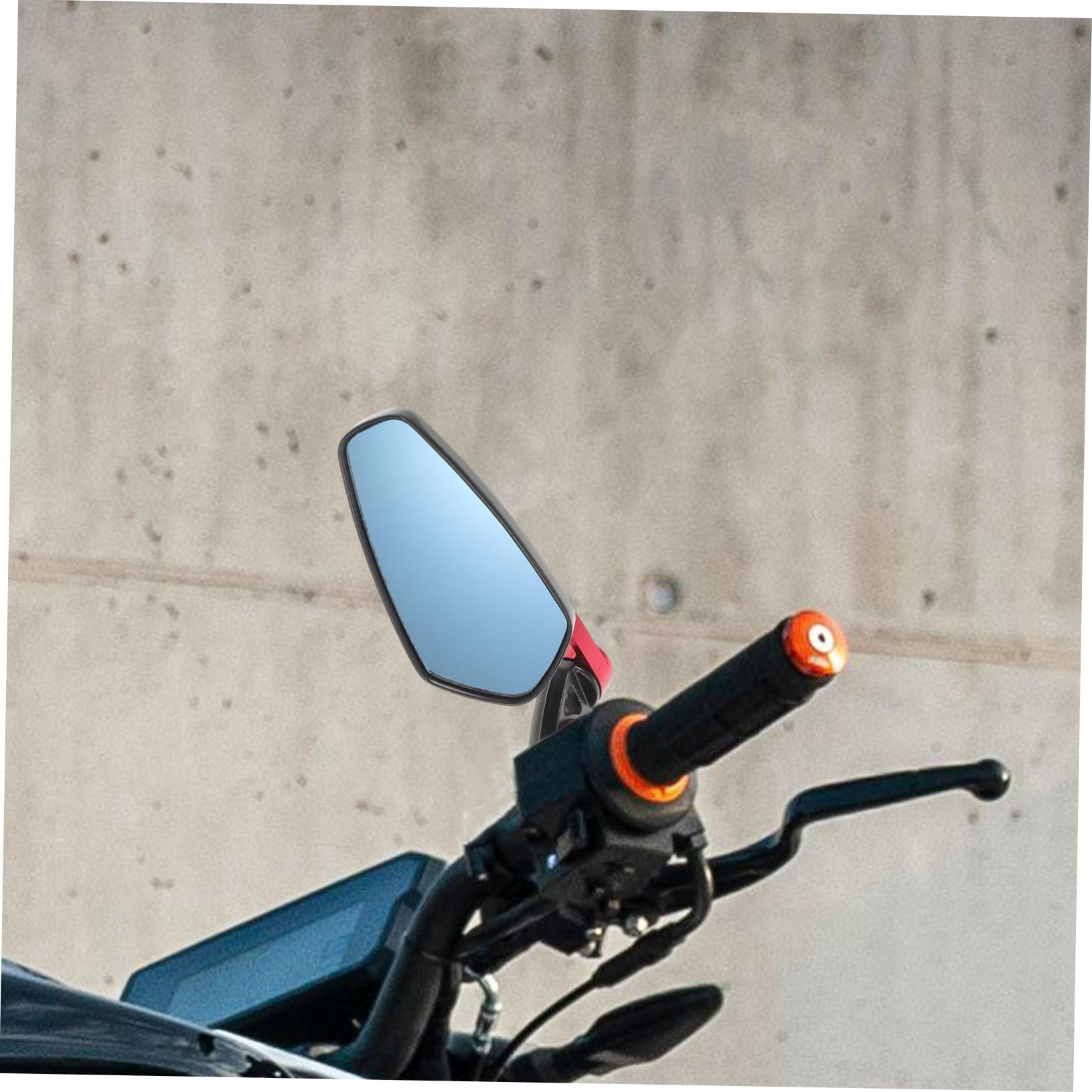 PRETYZOOM Specchietto Retrovisore Visibilità Migliorata per Motocicletta e Scooter, Lega di Alluminio, Angolo Regolabile, per Manubrio 22mm