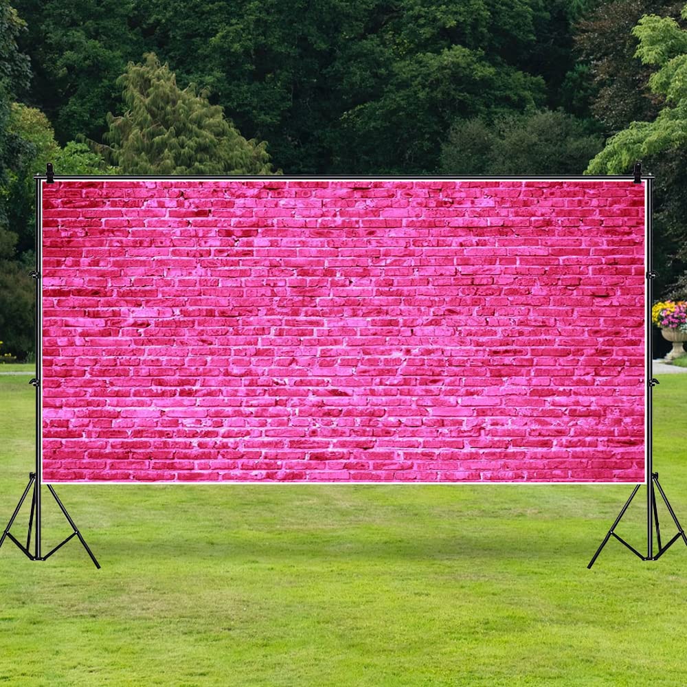 7x5ft Pink Brick Wall Backdrop - Vinyl Photo Background For Parties & Portraits
