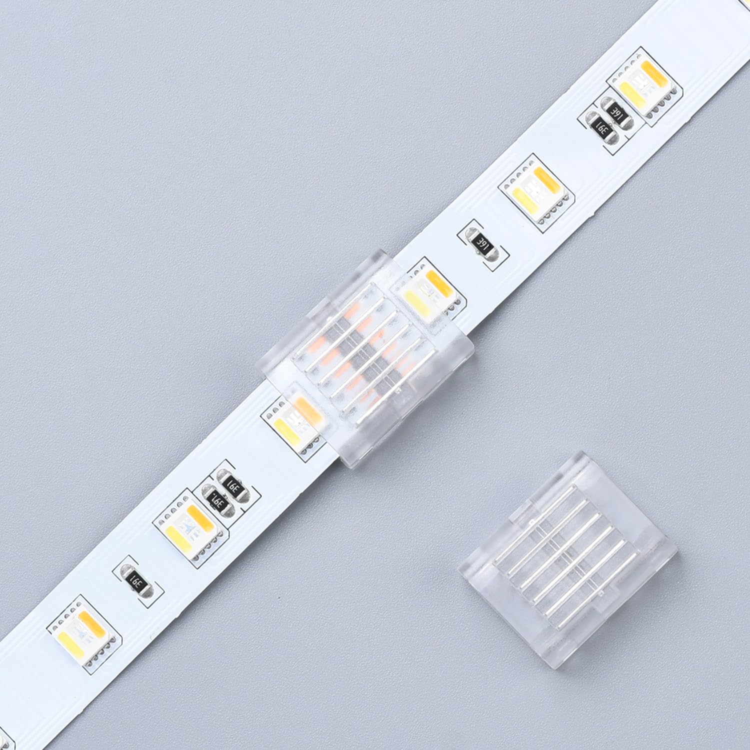 YUTOKEER LED Connector 6 Pin 12mm Wide for Waterproof or Non-Waterproof RGB WW or RGB+CCT LED Strip Lights - Image 2