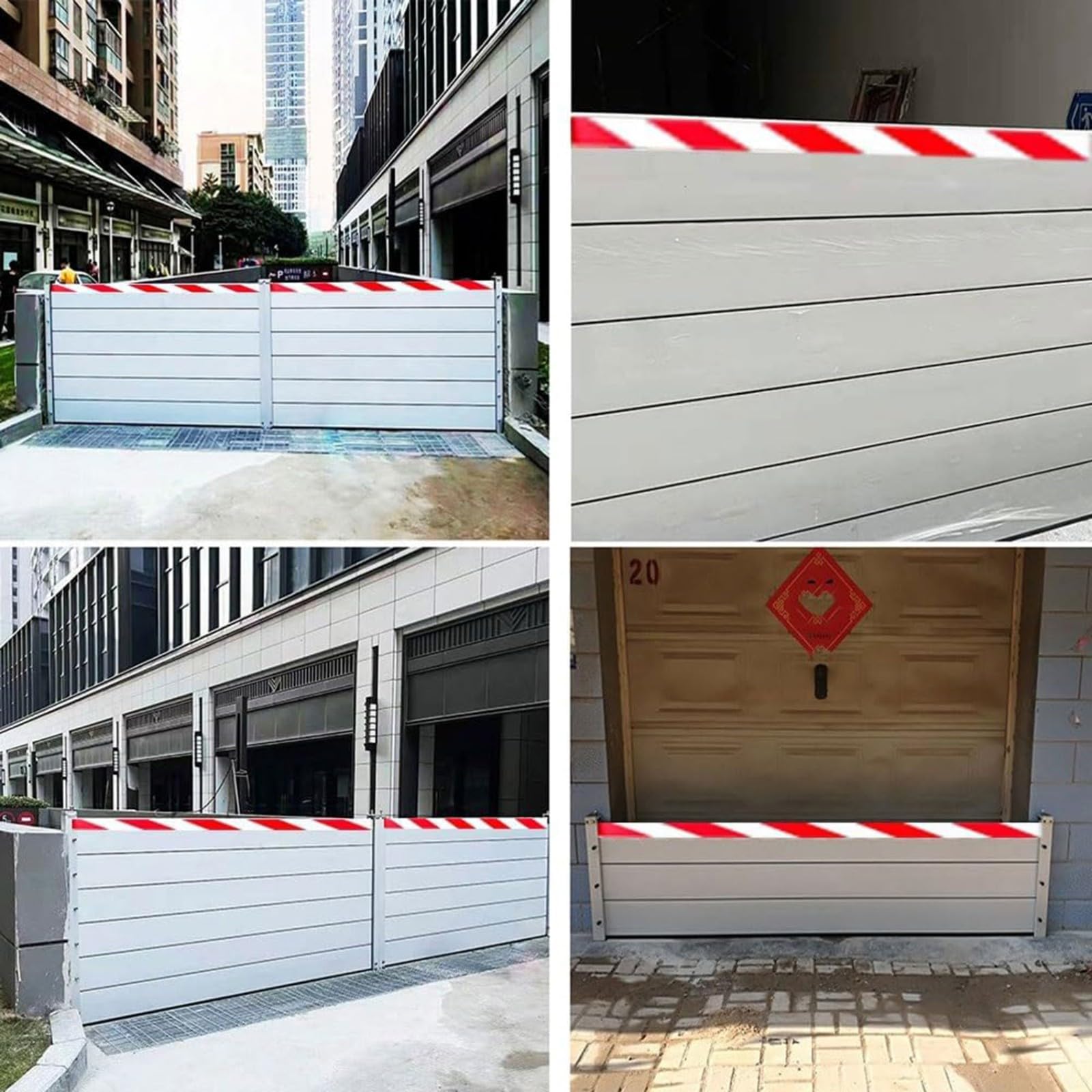 Barrière Anti-Inondation Aluminium 80x40CM Barrière Anti Inondation Porte Garage Réutilisable Barrière Mobile De Protection Contre Les Inondations Barrière De Sécurité Inondation