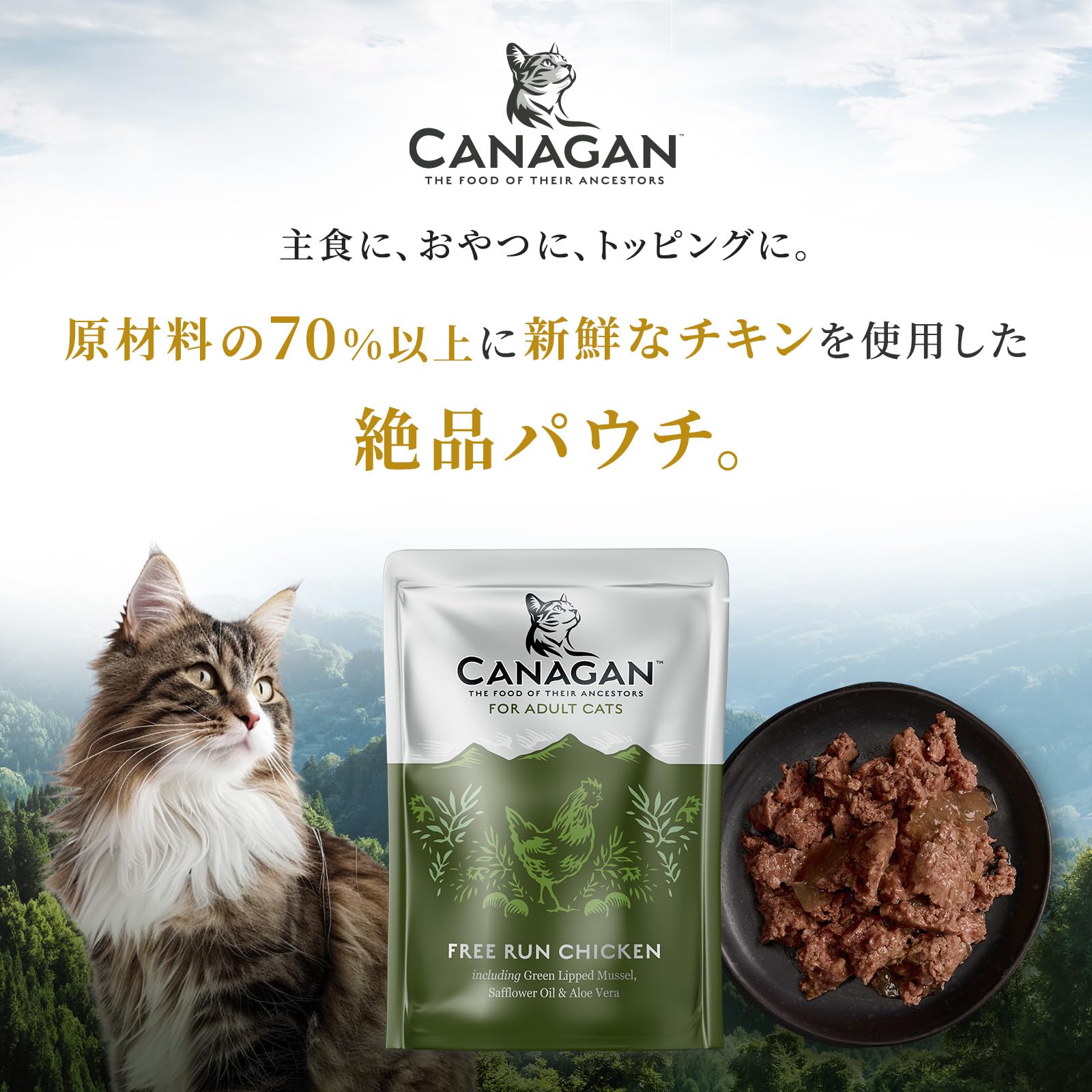 Amazon.co.jp: カナガン キャットフード チキン パウチ (85g×8個