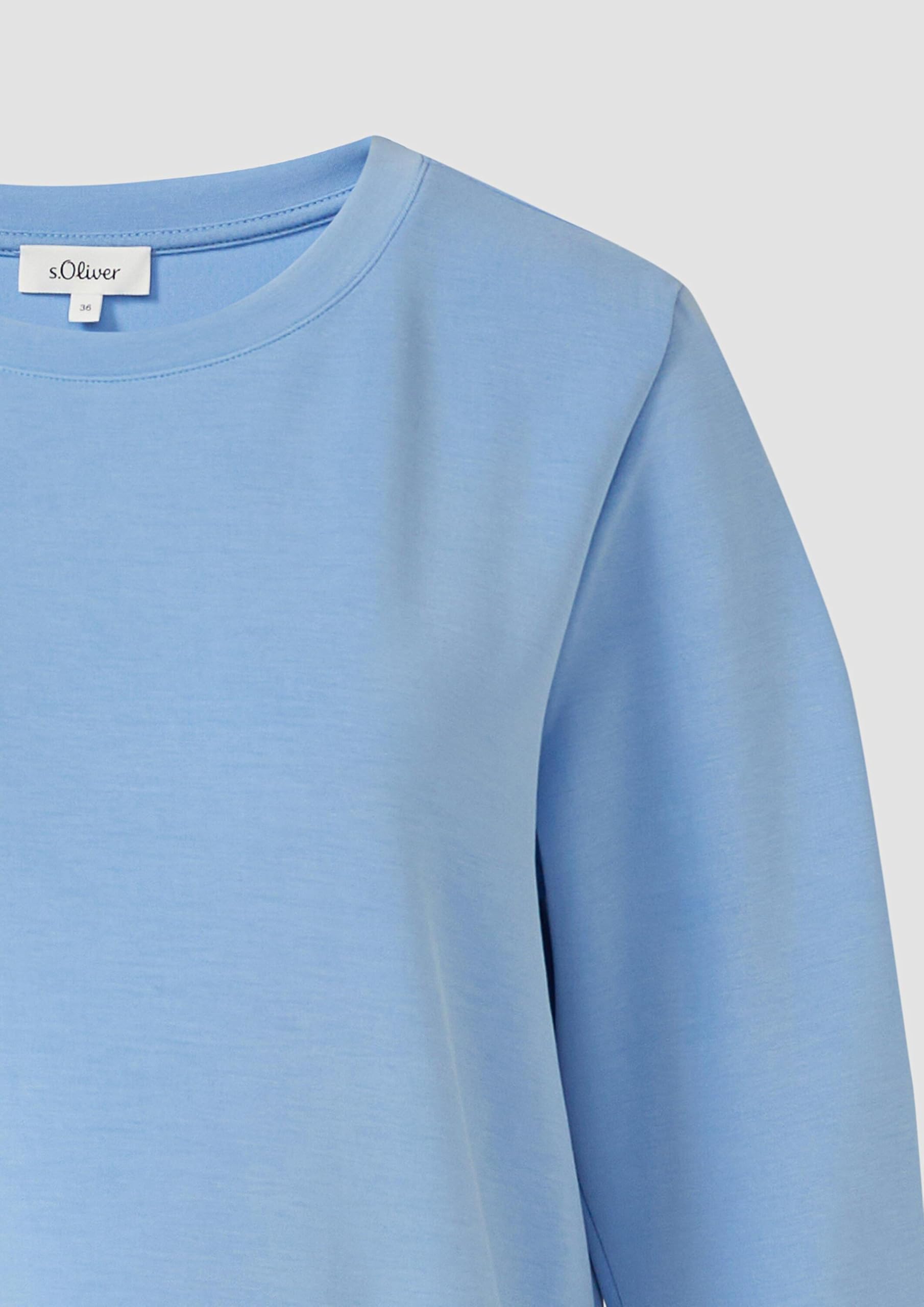 s.Oliver Sweatshirt aus Scuba mit 3/4-Arm
