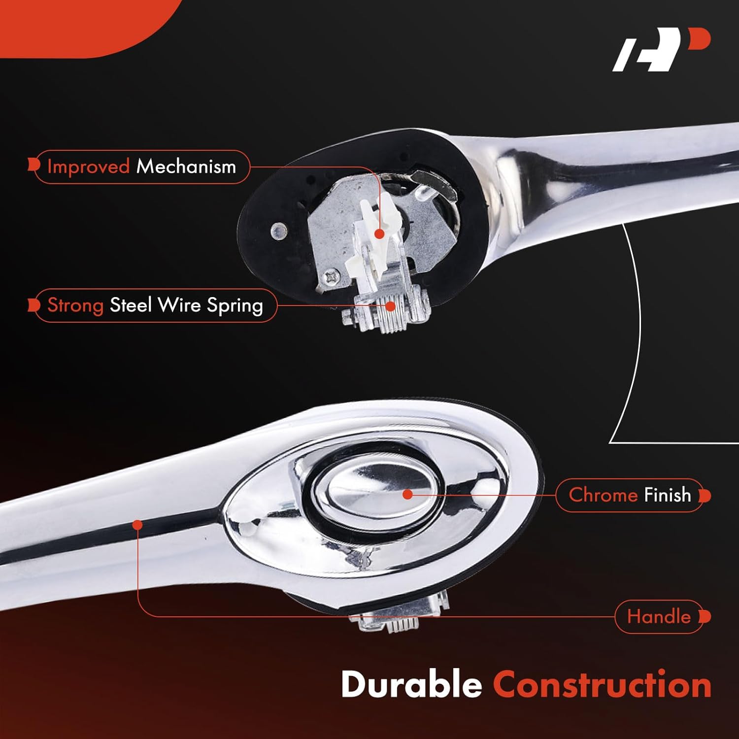 A-Premium Front Left Driver Side Exterior Door Handle Compatible with Chrysler PT Cruiser 2001-2010, Chrome, Replace# 4724913AC, 4724913AB