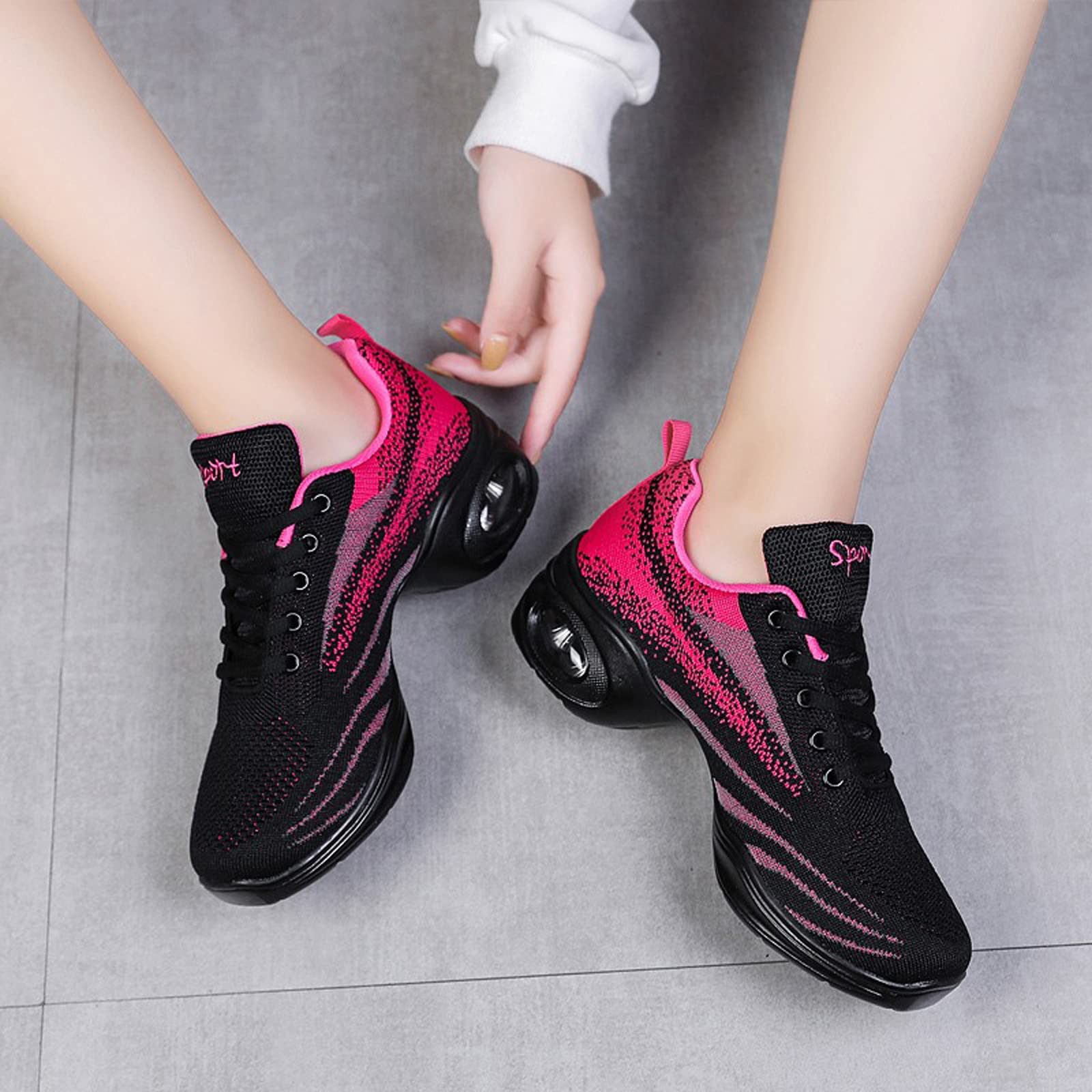 Zapatos de danza para mujer, zapatos de jazz, modernos, danza, gimnasia, zapatillas de deporte, cómodas, para caminar, fitness