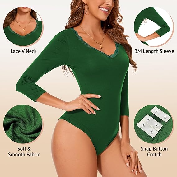 ALGALAROUND Damesbody's T-shirts lange mouwen bodysuit vierkante hals lange mouwen body klassiek katoen elegante damesbody vrouwen tops bovenstuk, zwart, M