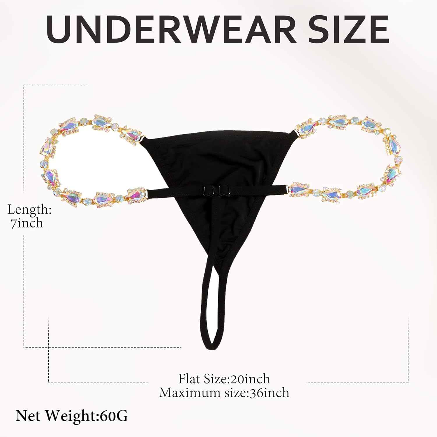 Sexy Underwear for Women Elegant Rhinestone Panties Adjustable Waist Straps Crystal Thongs hilos sexys para mujer hot - Image 7