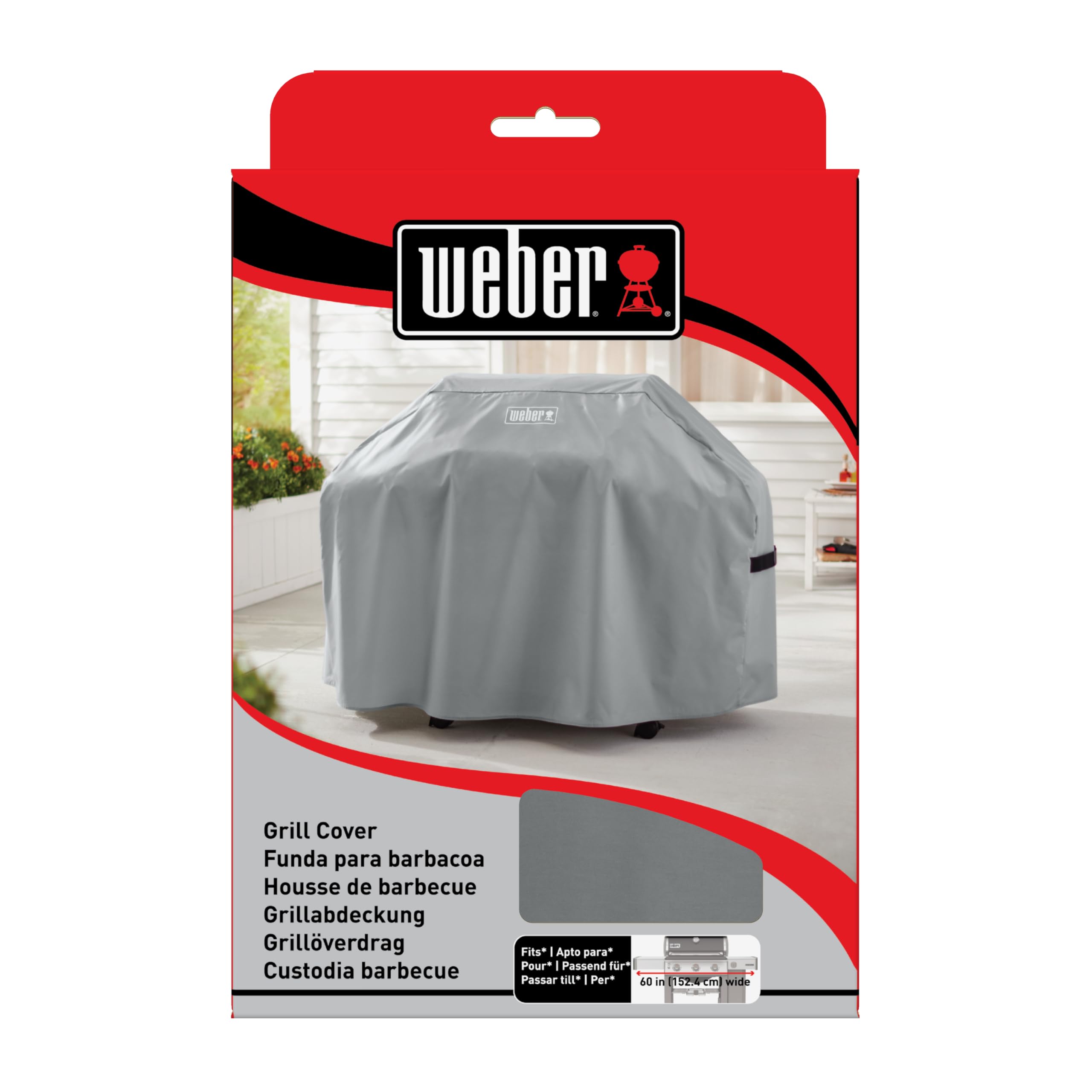 Weber Custodia Premium per barbecue | custodia per BBQ a gas Spirit e Genesis serie 300, tessuto leggero resistente intemperie, cinghie fissaggio