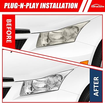 for 2011-2015 Chevy Cruze Halogen Headlight W/O Bulbs