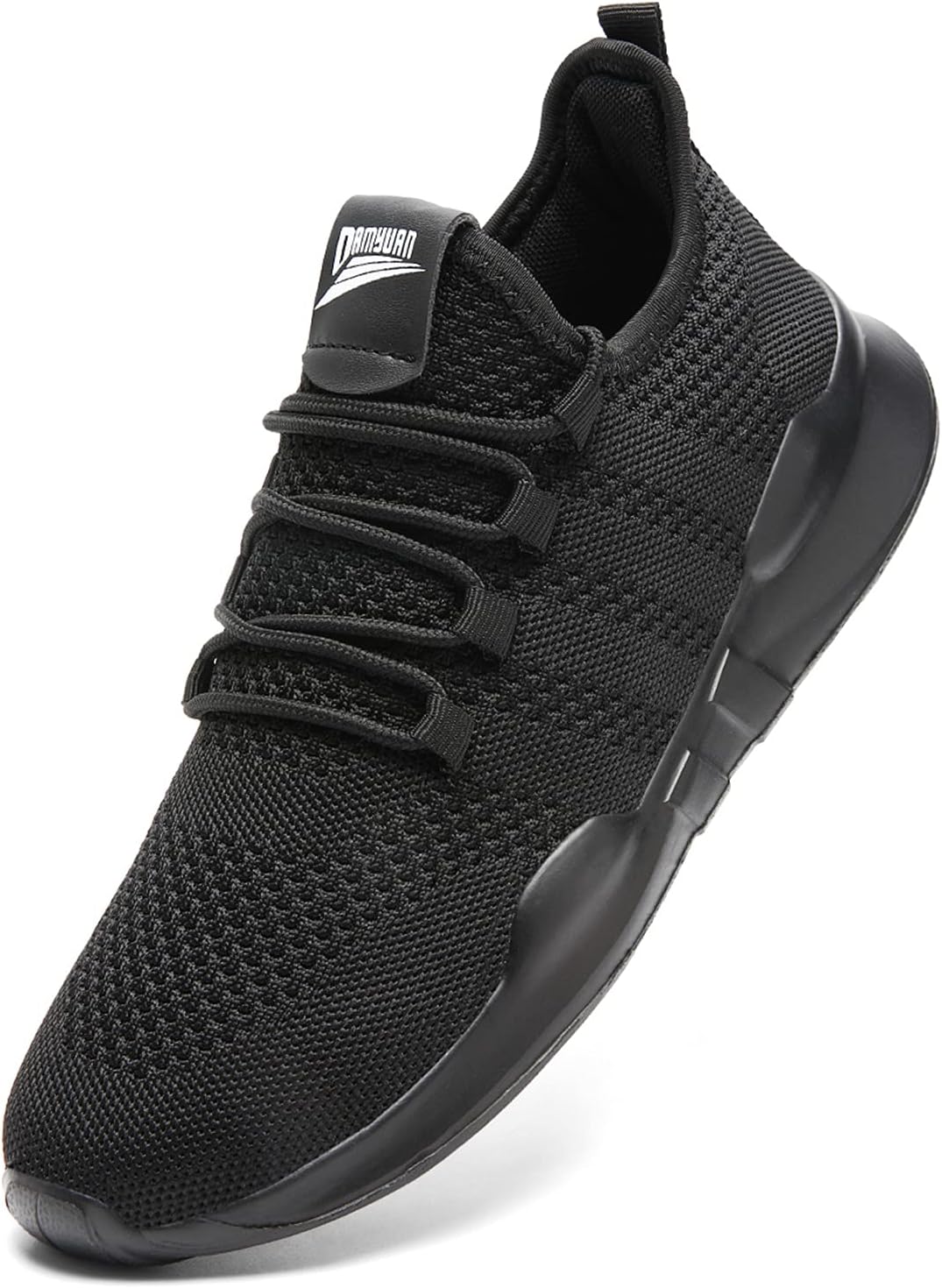 Mens Trainers Running Shoes for Men Walking Tennis Gym Casual Lightweight Sneakers-black, 42 EU