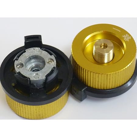 Amazon K Outdoor ガス缶 変換 アダプター 変換プラグ ガスボンベ 家庭用 アウトドア用 漏れ防止 アルミ合金 真鍮 レッド K Outdoor メンテナンスパーツ