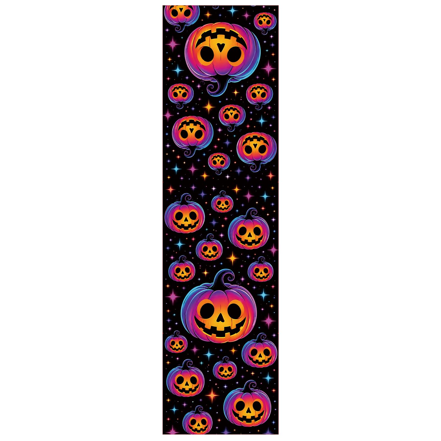 Halloween Neon Pumpkin Dining Chair Covers Set of 4 Slipcover