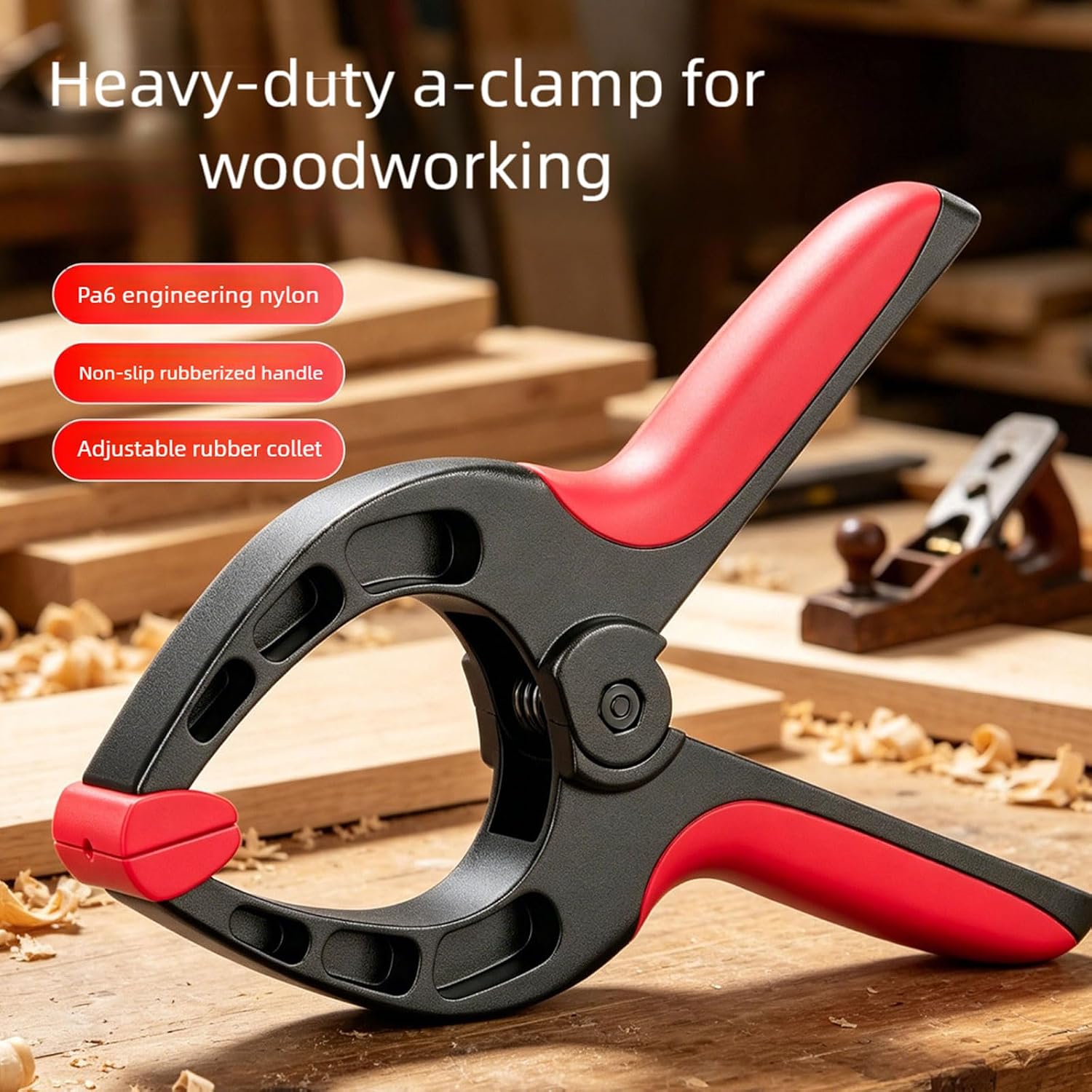 Extra Strong a Type Spring Clamp with Protective Rubber Pad & Easy Operate Heavy Duty Clamps for Workshop Heavy Duty Clamps