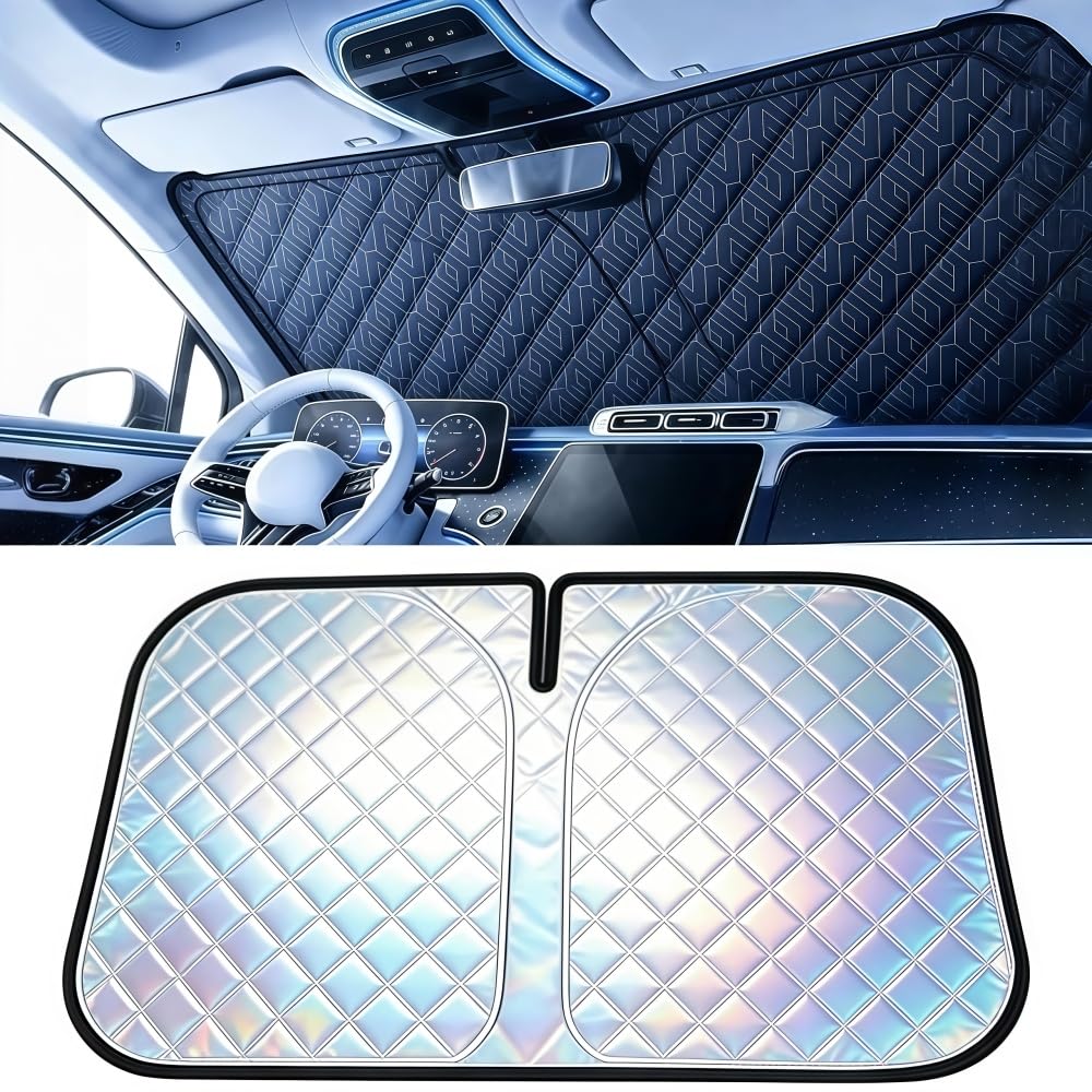 Parasol Coche para Mercedes-Benz GLc Coupe 2016-2026,Parasol Coche Delantero Plegable,Parasol Parabrisas,Automóvil Accesorios en Verano,Protección UV Reduce Calor Interior
