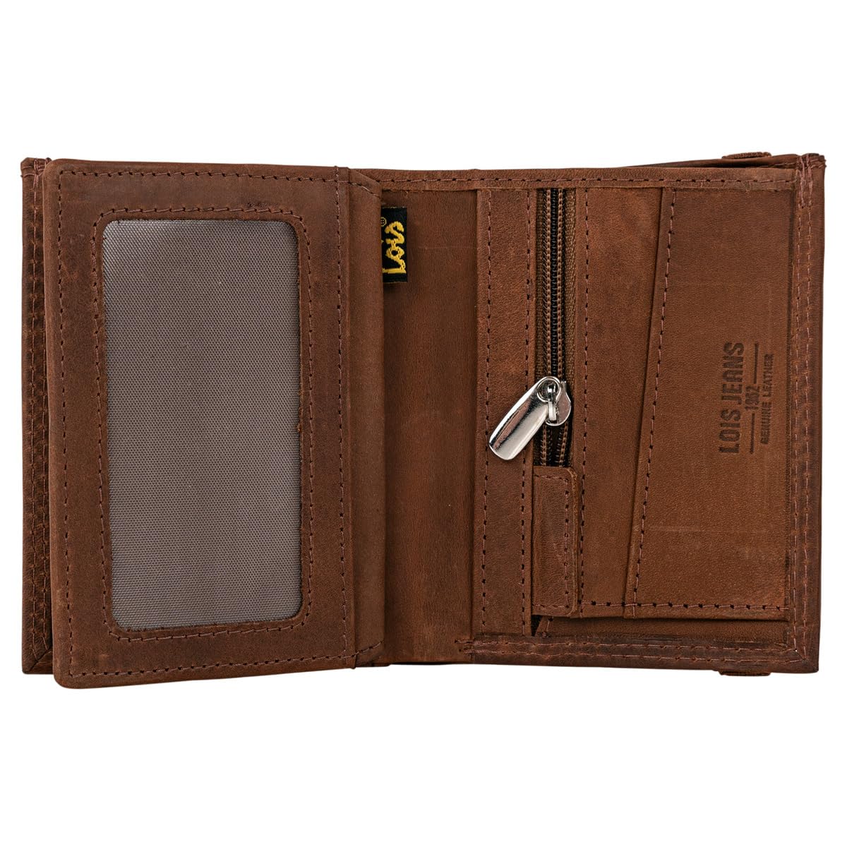 Lois - Carteras para Hombre Elegantes de Alta diseño Moderno. Billeteras para Hombre compactas Estilo clásico Cartera Monedero Funcional.