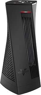 Vornado OSCTH1 Oscillating Electric Tower Space Heater for Home and Office with Built-in Timer, Adjustable Thermostat, Digital Display, Advanced Safety Features, Whole Room, Black
