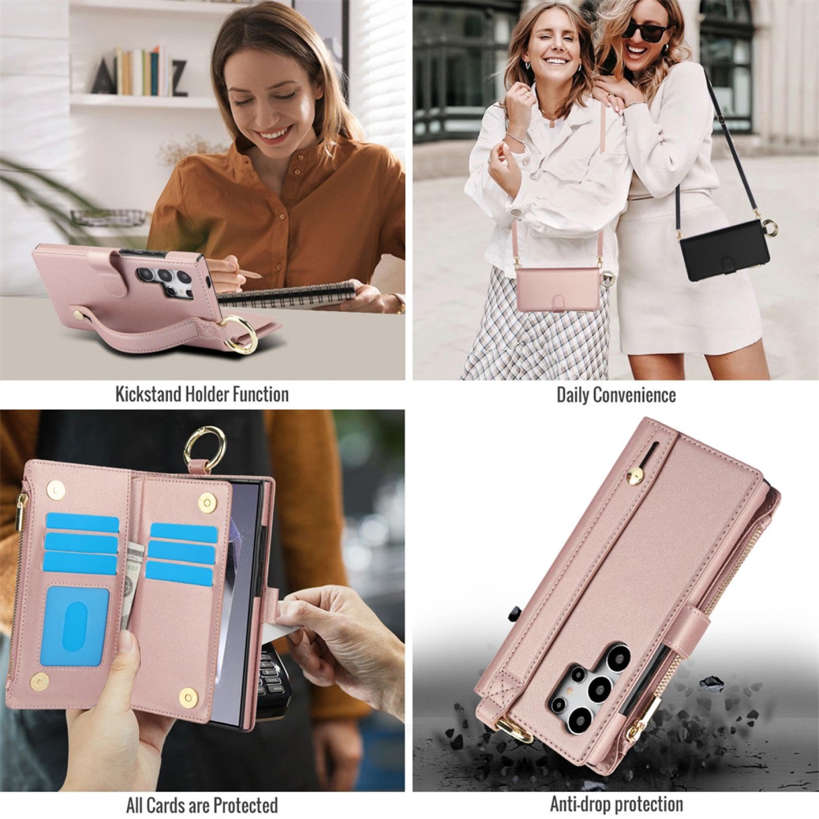 Do etui na telefon Galaxy A16 Crossbody Wallet (do Galaxy A16/ciemnofioletowy)