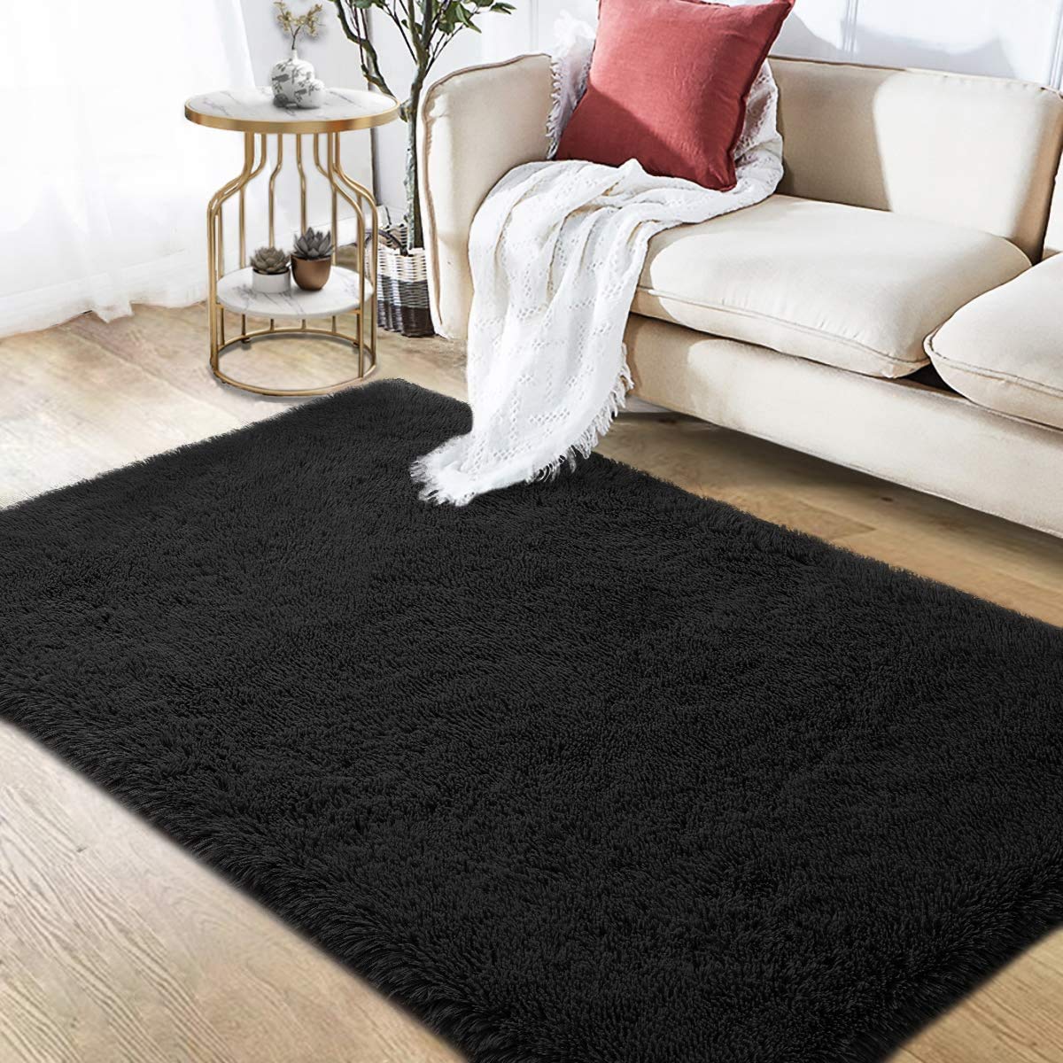 NC NC Ultra Soft Indoor Modern Rugs, Fluffy Living Room Rugs, Suitable for Children Bedroom, Home Decor, Nursery Rugs