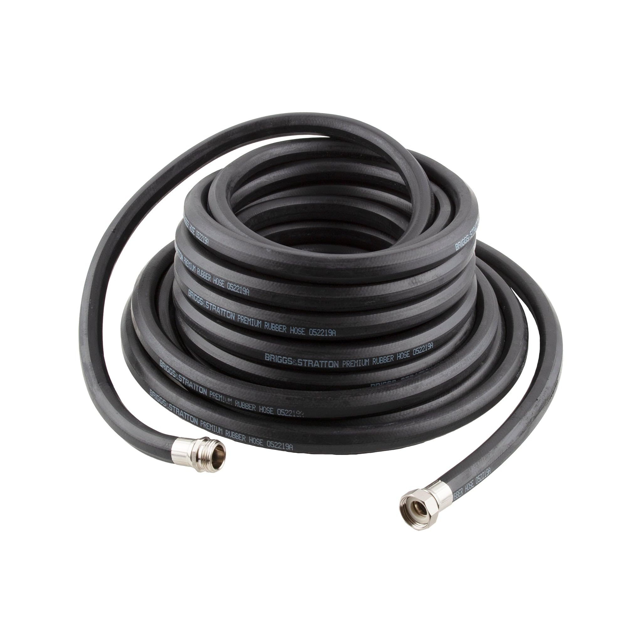 Briggs and Stratton 8BS50 Premium Heavy-Duty Rubber Garden Hose, Black, 50-Foot