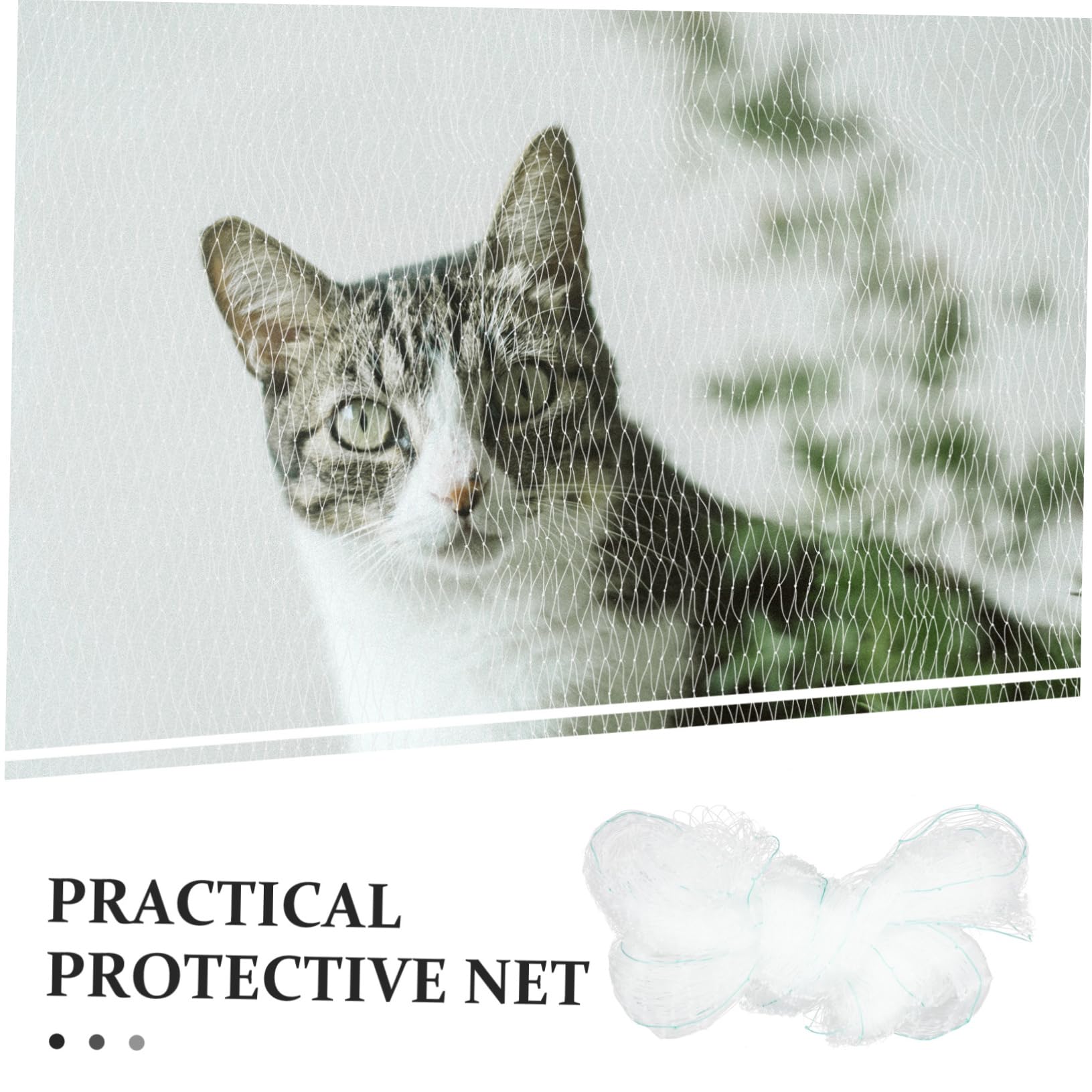 BESTonZON Drahtverstärktes Transparentes Katzennetz für Balkon aus Nylon Schutznetz zur Absturzsicherung für Katzen und Hunde ohne Bohren für Terrasse und Fenster