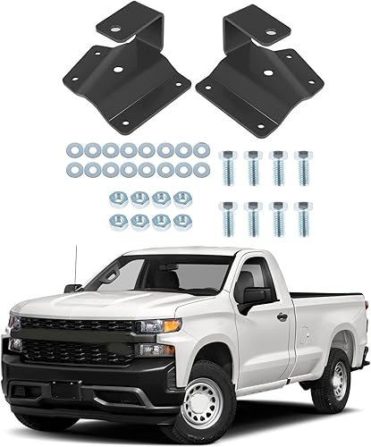 Miniatura 7 de munirater Kit de bajada de ganchos de eje trasero de 2 pulgadas para Silverado 1500 1999-2006 Reemplazo de pastilla para camioneta Sierra 1500