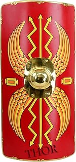 Fully Functional Medieval Roman Armour Legion Scutum Shield Red 42" Rustic Vintage Home Decor Gifts
