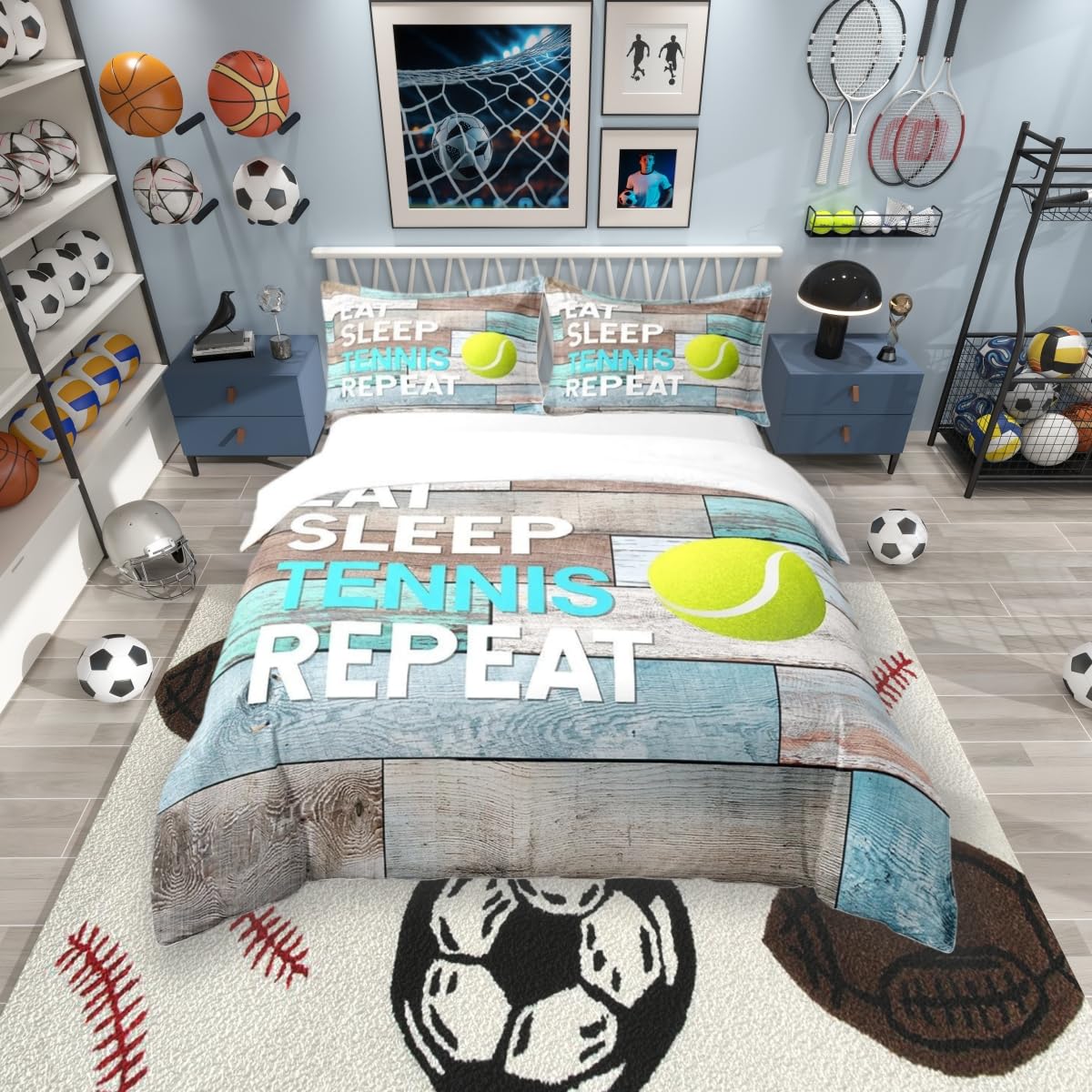 Housse de couette 100% coton rétro : parure de lit patchwork à carreaux 3D confort supérieur