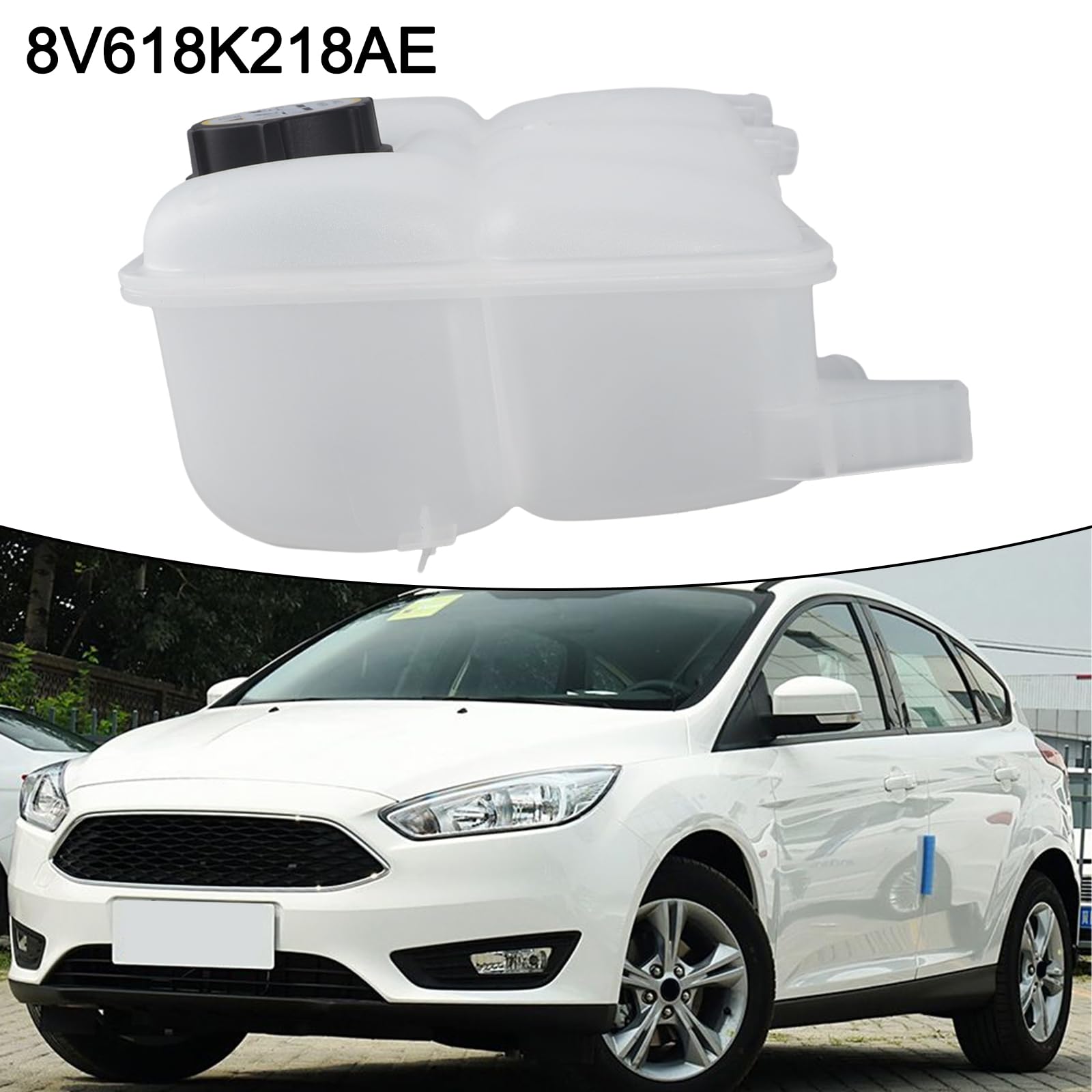 Ersatz-Kühlmittelbehälter für Ford Focus (2012 2018) mit Kappe, einfache Installation, kompatible Teile