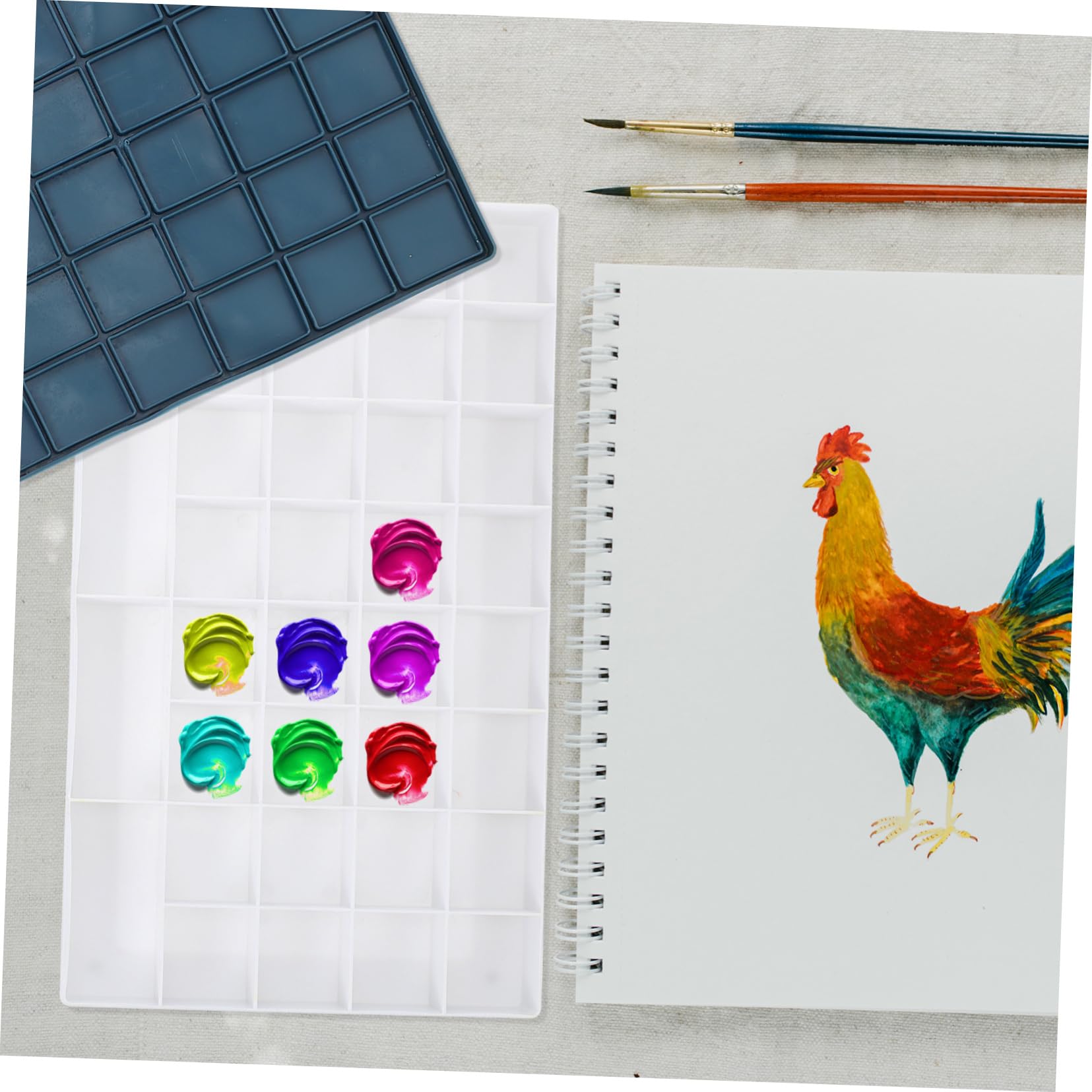 Hohopeti 3pièces Boîte De Peinture Gouache Étanche Grand Capacité Étui Pigment Sealed Pour Voyage Et Atelier