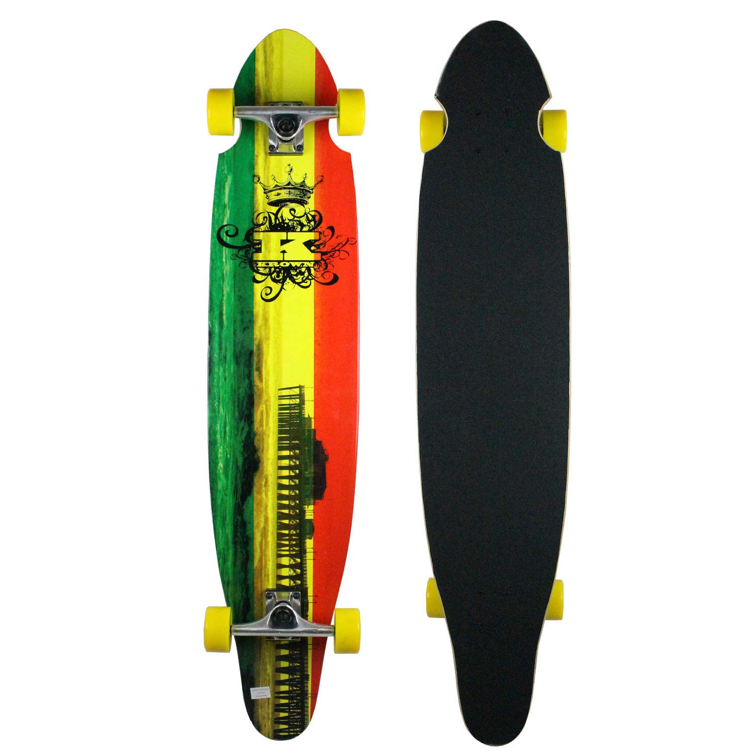 Krown Kick Tail Rasta Longboard