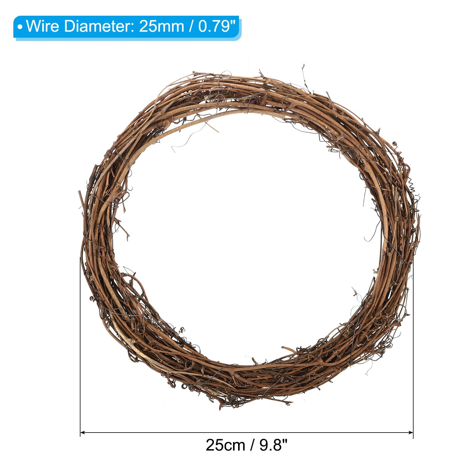 PATIKIL 10 Inch Rattan Wreath - Image 2