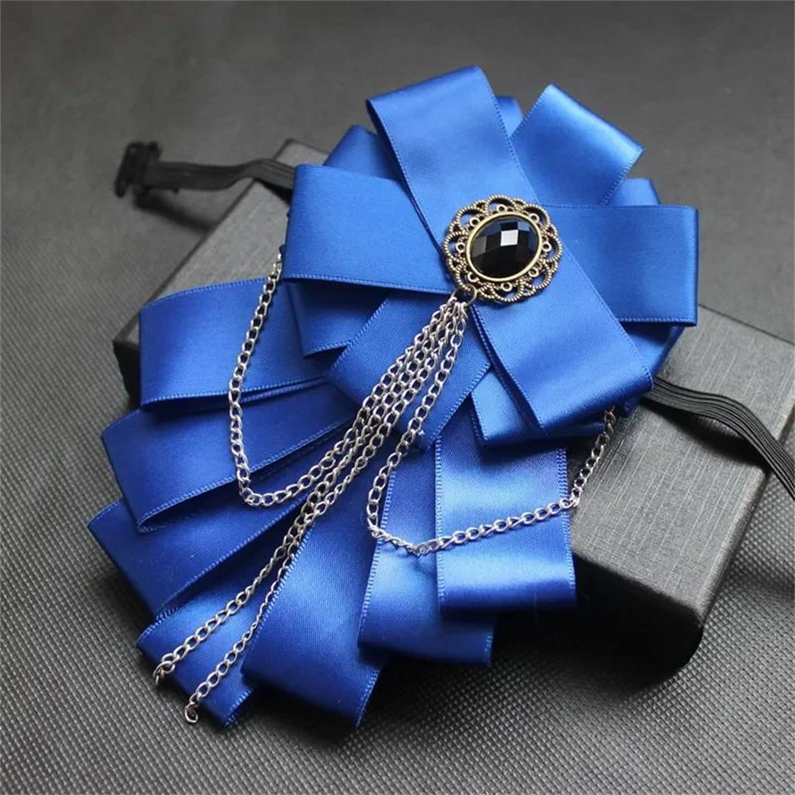 HLTYGWX Damen Herren Punk-Stil Quaste Fliege Brosche Strass Legierung Krawatte für Bräutigam Hochzeit weißes Hemd