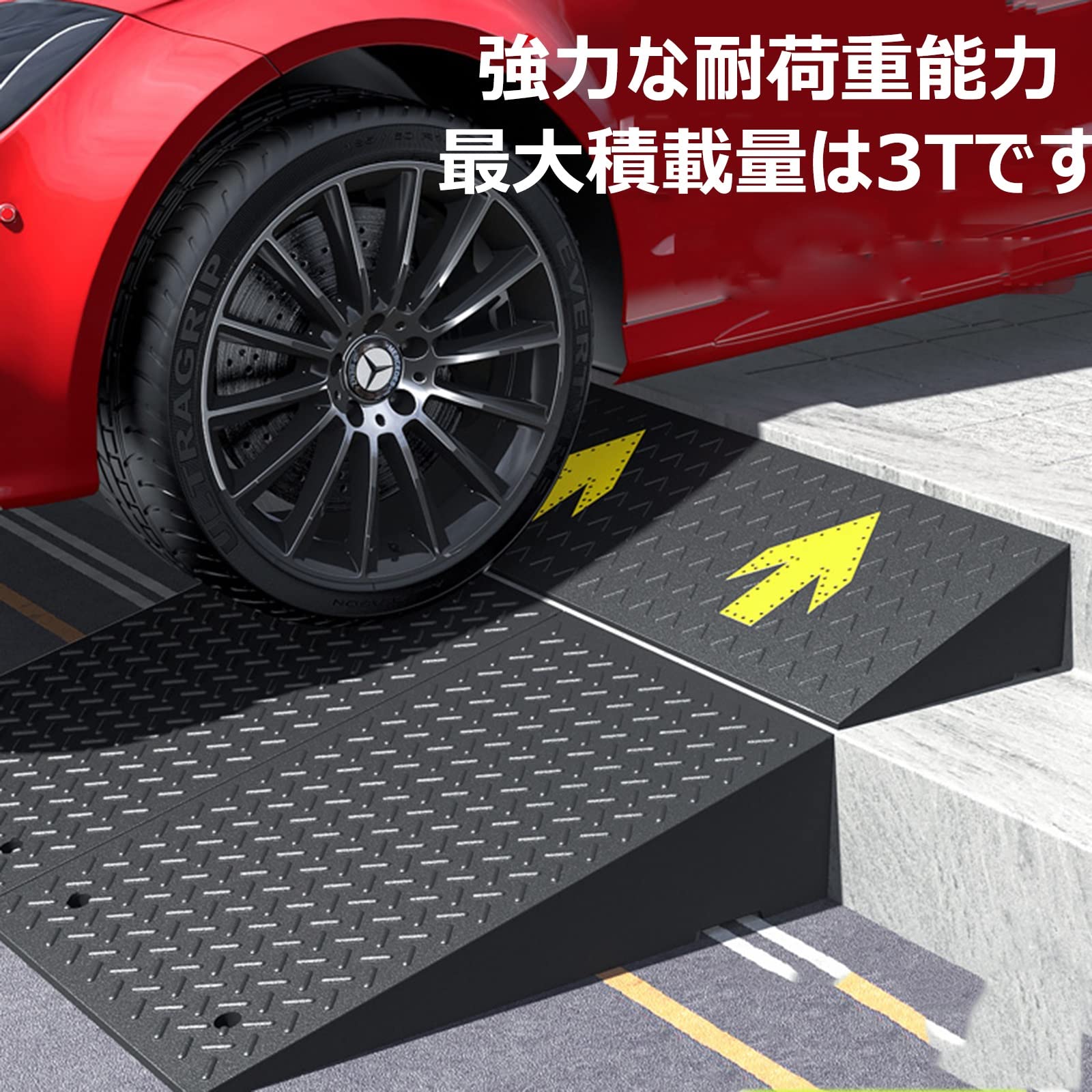 Rampas para Silla De Ruedas Rampa De Bordillo 4-20 Cm para El Umbral Scooter Silla De Ruedas Fácil De Puerta Portátil Canal Accesible Anti-Slip (Size : 50 * 80 * 17cm)