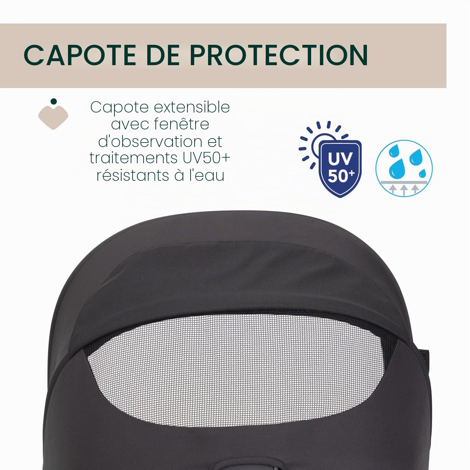 Chicco Poussette Seety, Poussette Légère et Compacte de 0 Mois à 4 Ans, Charge Max 22kg, Poussette Pliable, Dossier Inclinable, Fermeture Automatique en 1 Geste, Canopy Pare-soleil et Habillage Pluie