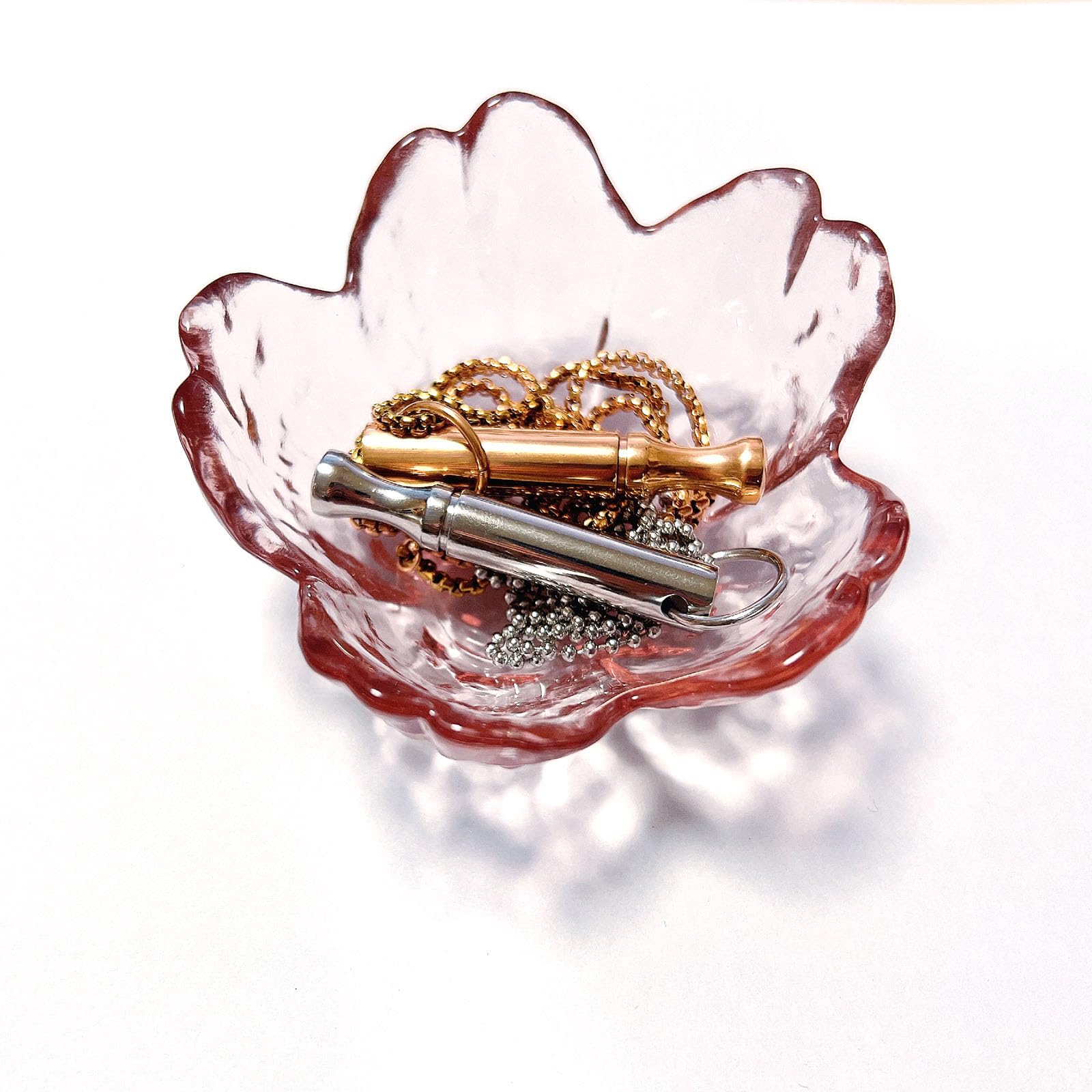 FZFQWRSH Crystal Amber Jewelry Dish, Ring Dish, Trinket Dish?Tray Decor for Women, Fashionable Modern Style Dressing Plate