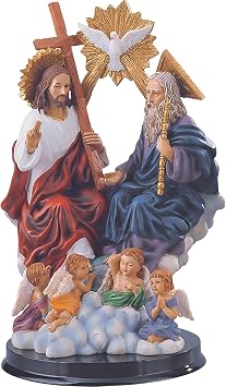 ICE Armor 9" H Holy Trinity Father, Son, and Holy Spirit Figurine Religious Decoration Holy Figurine Religious Decoration