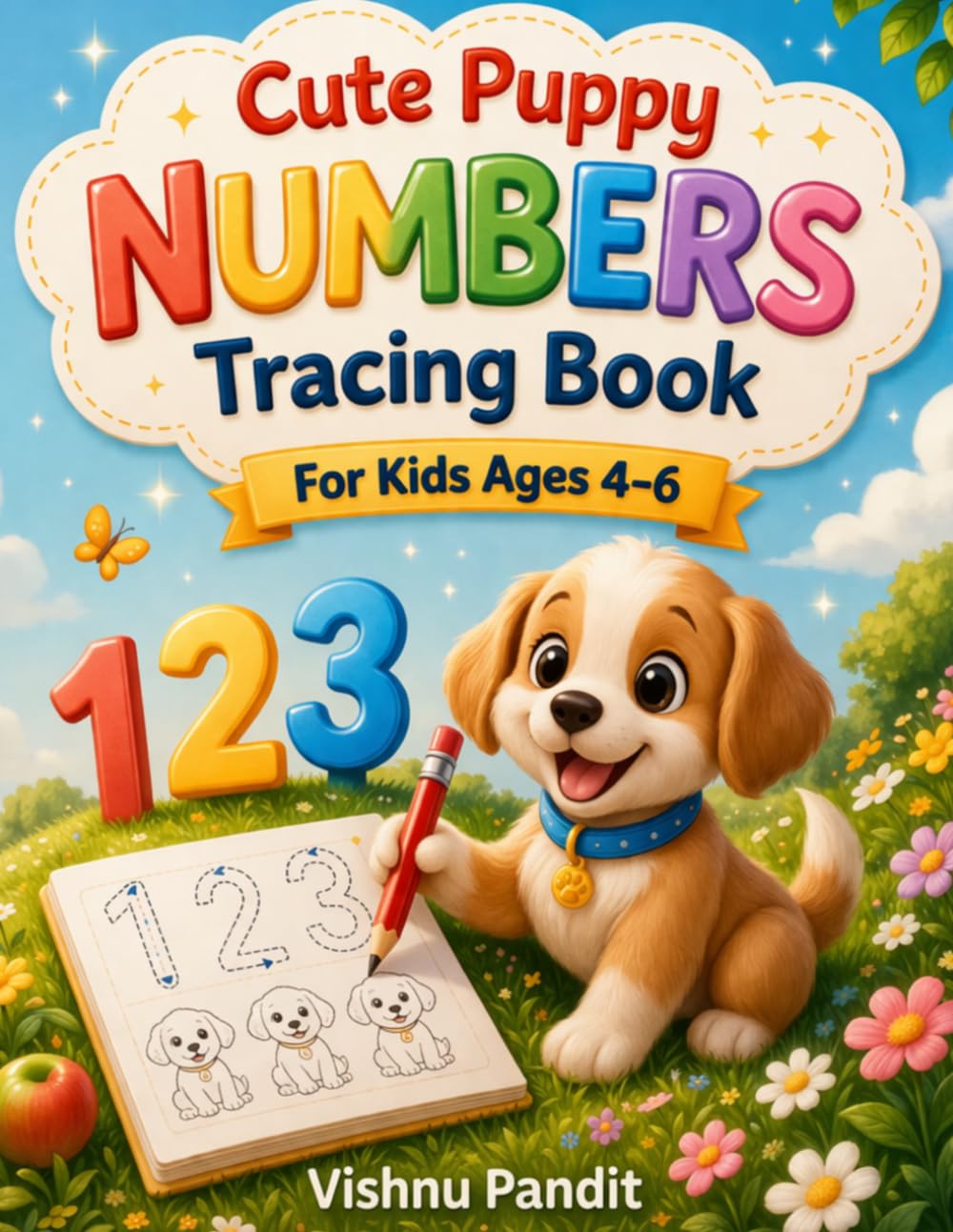 Cute Puppy Numbers Tracing Book for Kids Ages 4–6: Fun and Easy Number Tracing Practice with Cute Puppy Learning Activities for Preschool and Kindergarten Kids (Cute Puppy Activity Books for Kids)