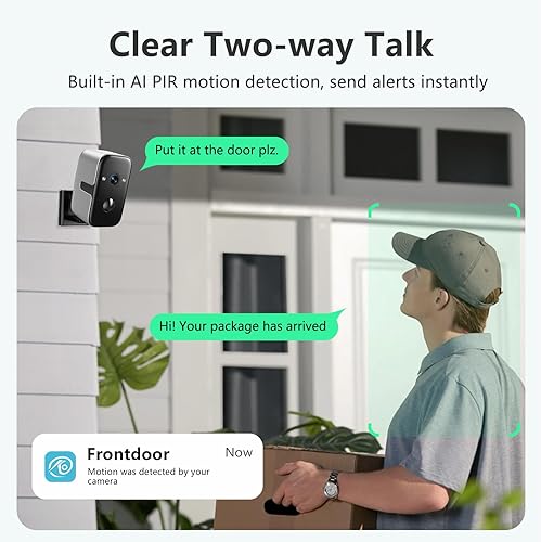 Miniatura 7 de Cámaras de seguridad inalámbricas para exteriores, cámara magnética WiFi 5G para mascotasbebé, 2K Pan giratorio 180 Sirena interior Cámaras para el