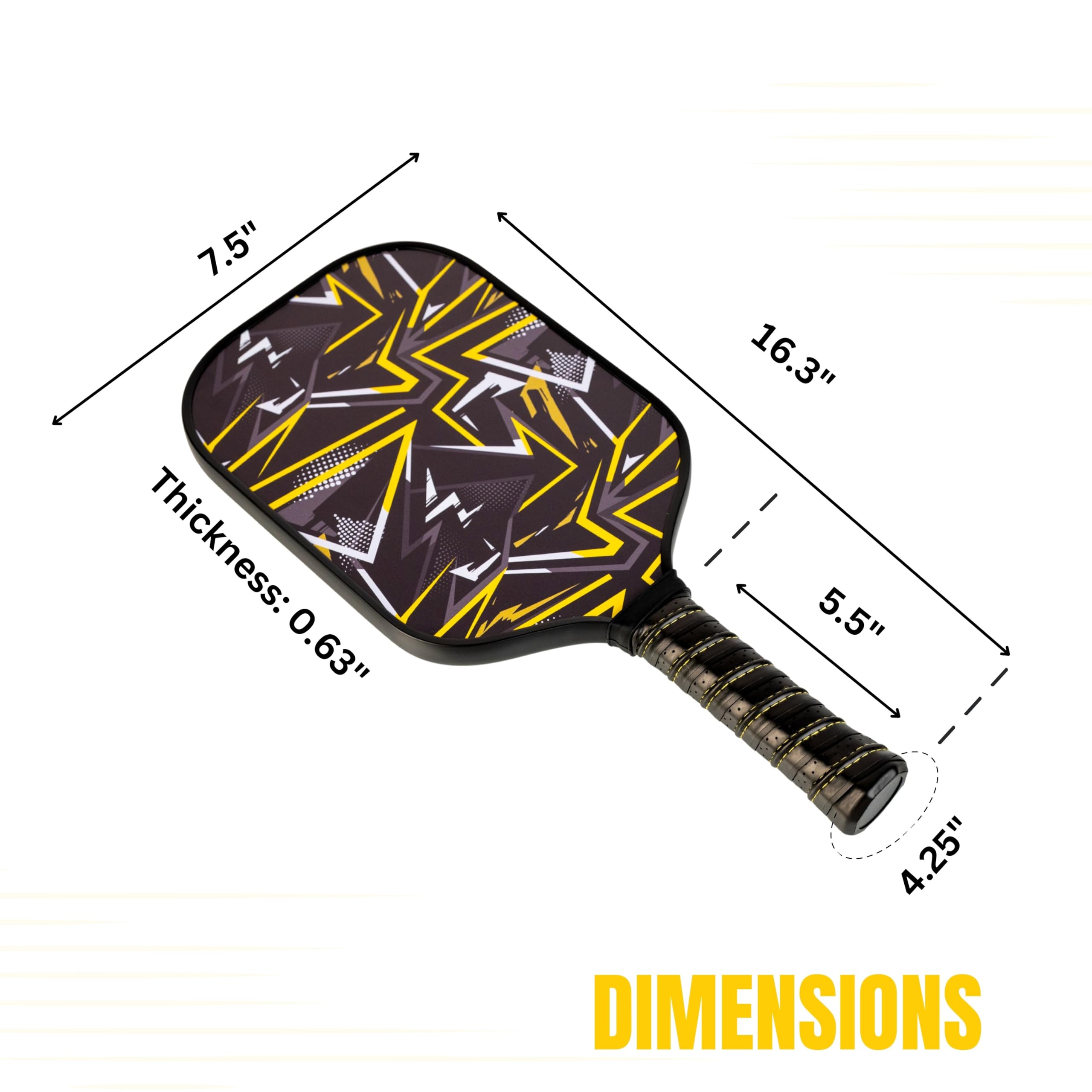 Everhype Thermoformed Carbon Fiber Pickleball Paddle β 16mm Honeycomb Core | 220g Lightweight Pro Control Racket | T700 Carbon Face for Spin | Intermediate & Advanced Players (Advanced) 3