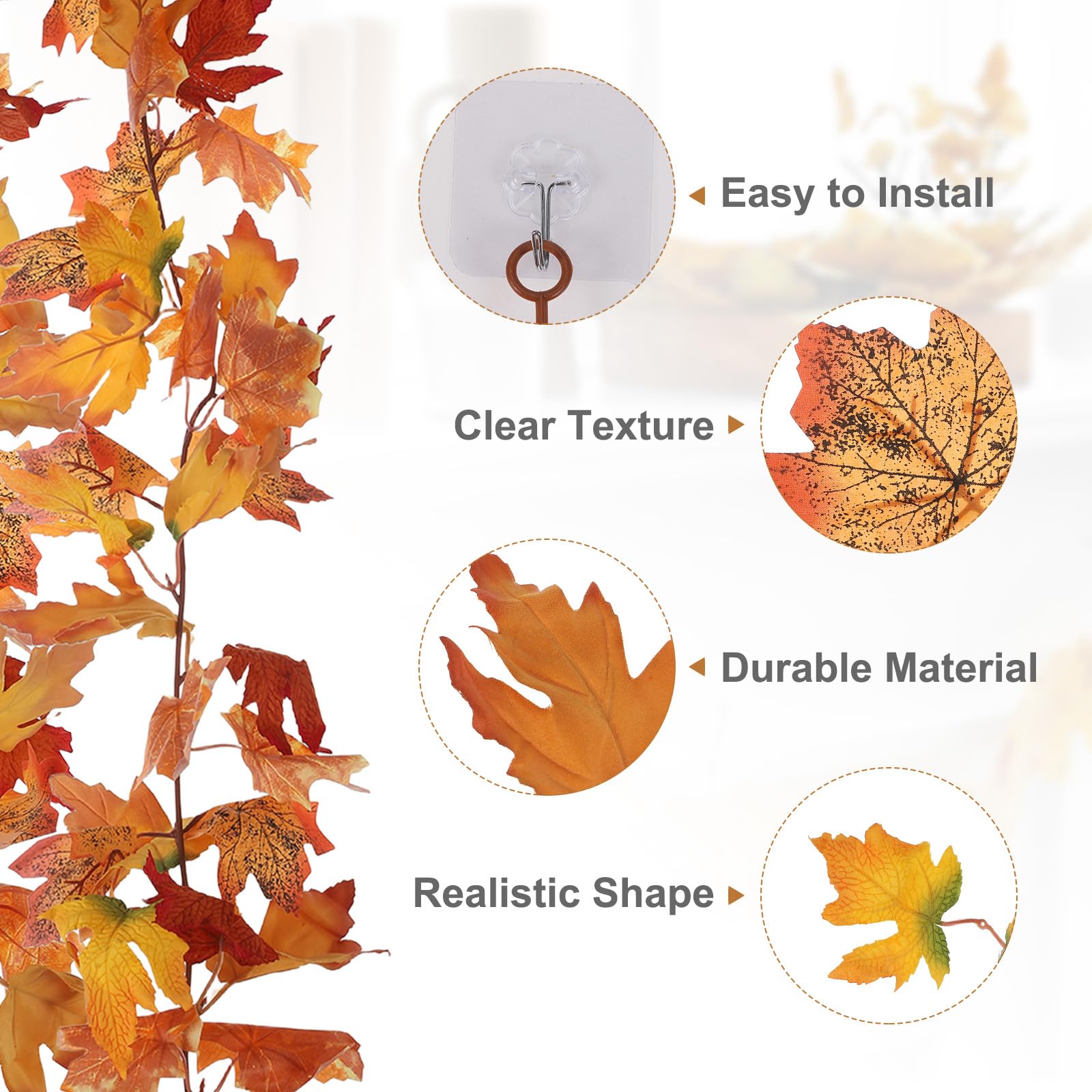 PATIKIL Fall Garland 5.7Ft/Piece - Image 3