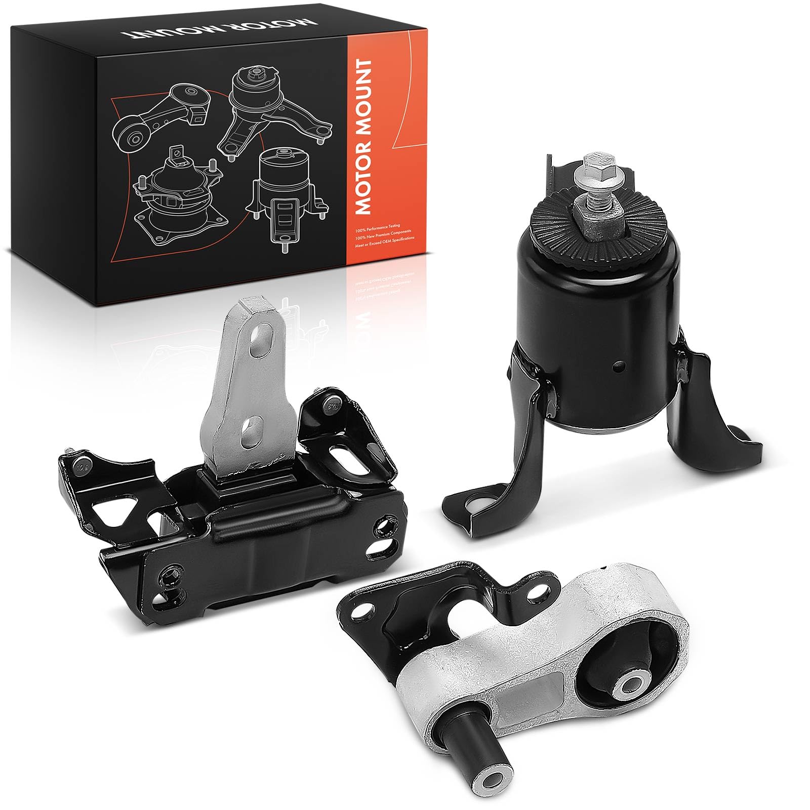 Frankberg 1x Supporto Motore + 1x Supporto del cambio + 1x Supporto di spinta Compatibile con Fiesta VI CB1 CCN 1.6 ST 1.6 Ti 1.6 ST200 2010-2017 Replace# 1536197,1513114