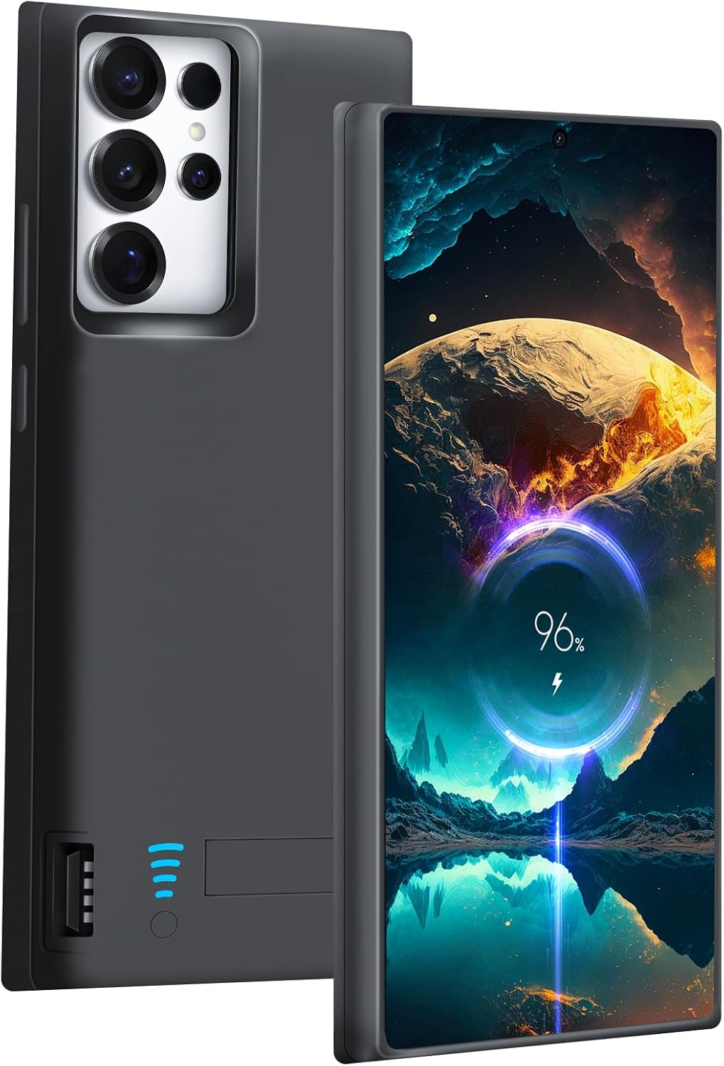 Battery Case for Samsung Galaxy S25 Ultra, 5000mAh Rechargeable Extended Battery Charging Charger Case, Add 100% Extra Juice (6.9 Inches) Black